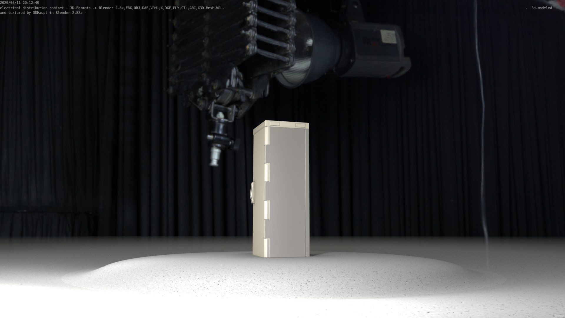 Electrical Distribution Cabinet 32 Low-poly 3D model_36