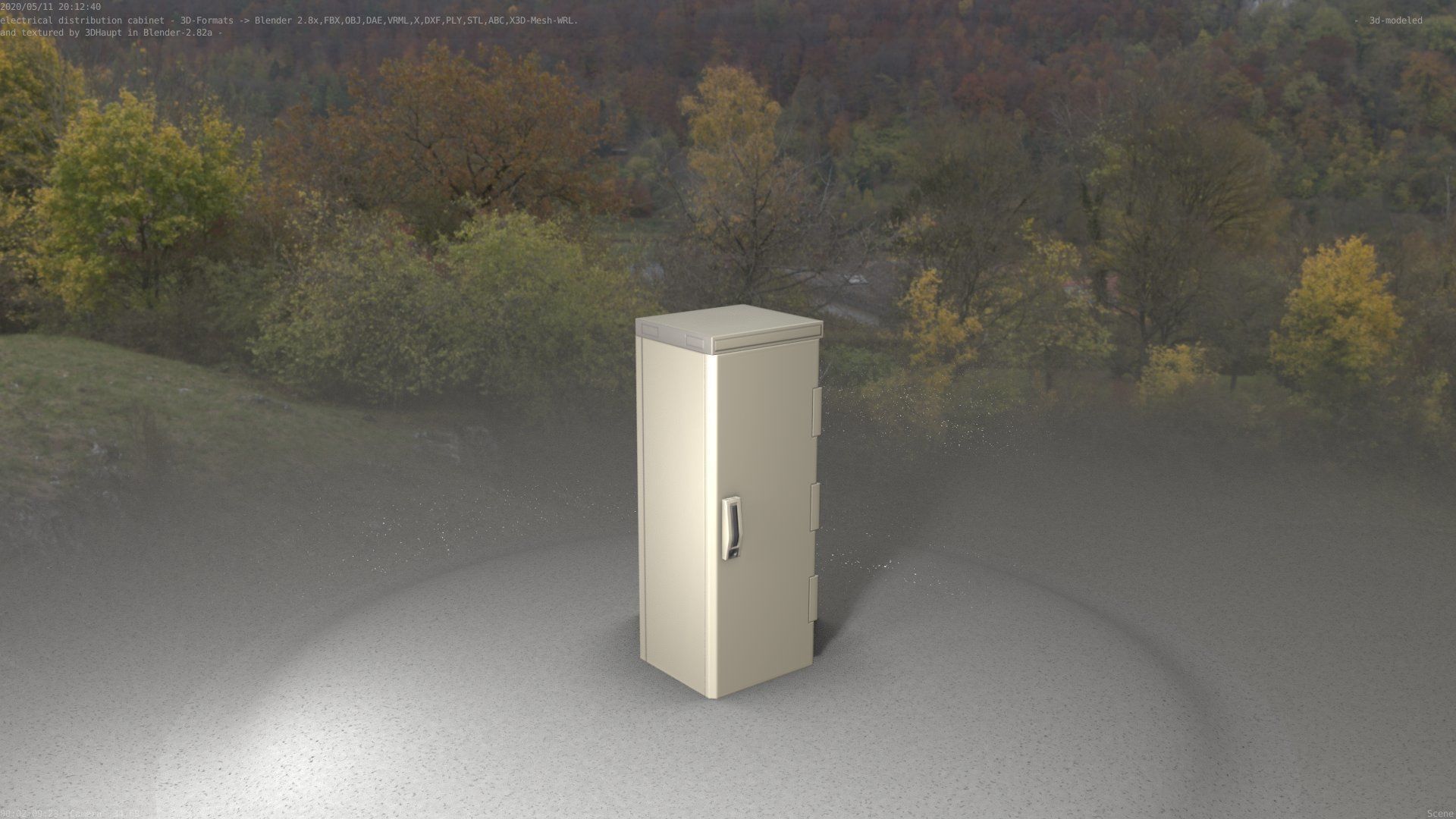 Electrical Distribution Cabinet 32 Low-poly 3D model_34