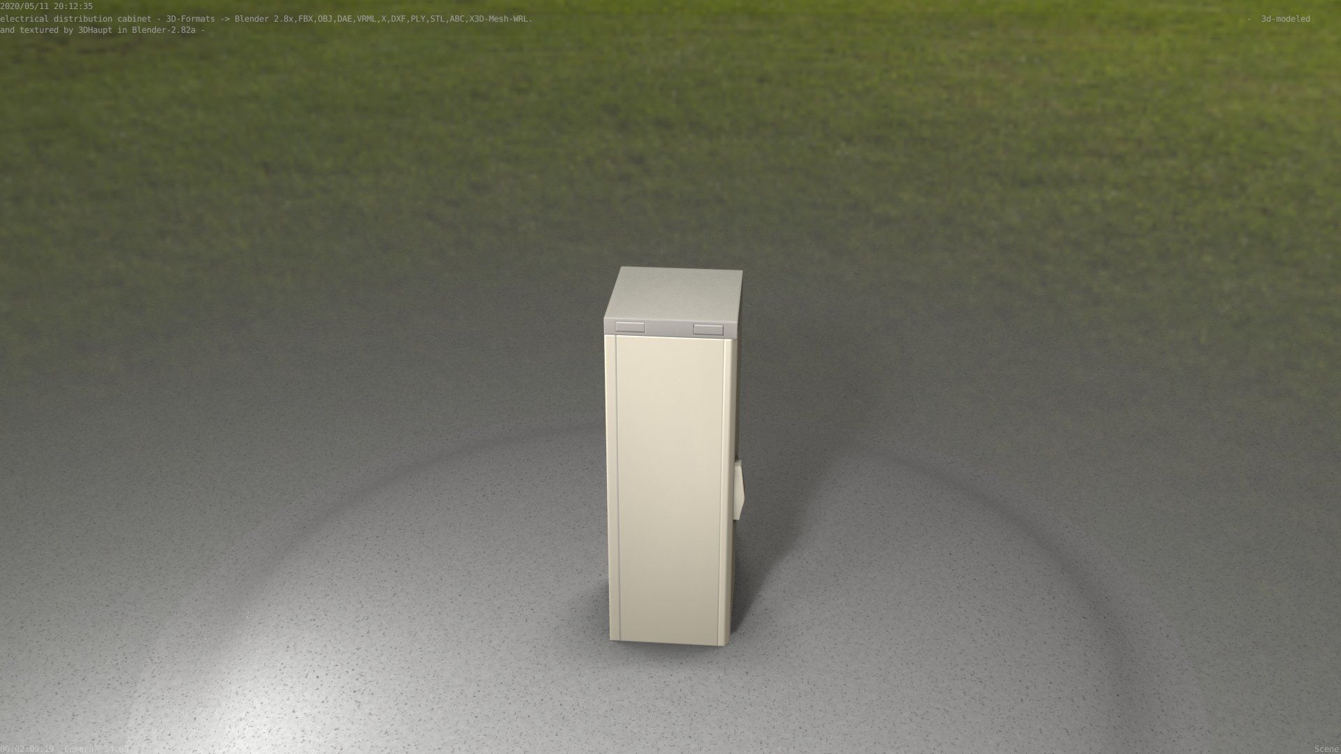 Electrical Distribution Cabinet 32 Low-poly 3D model_30