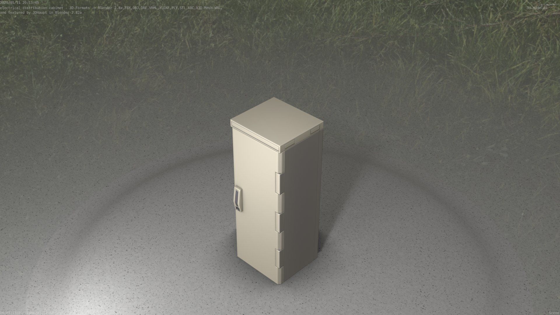 Electrical Distribution Cabinet 32 Low-poly 3D model_98