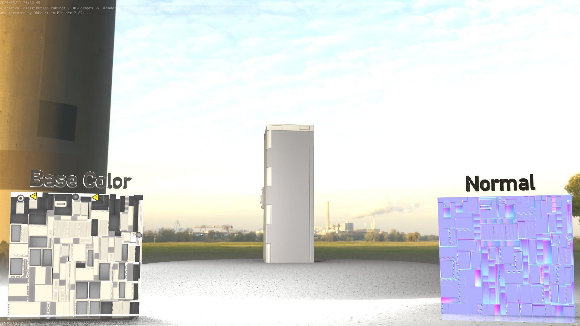 Electrical Distribution Cabinet 32 Low-poly 3D model_37