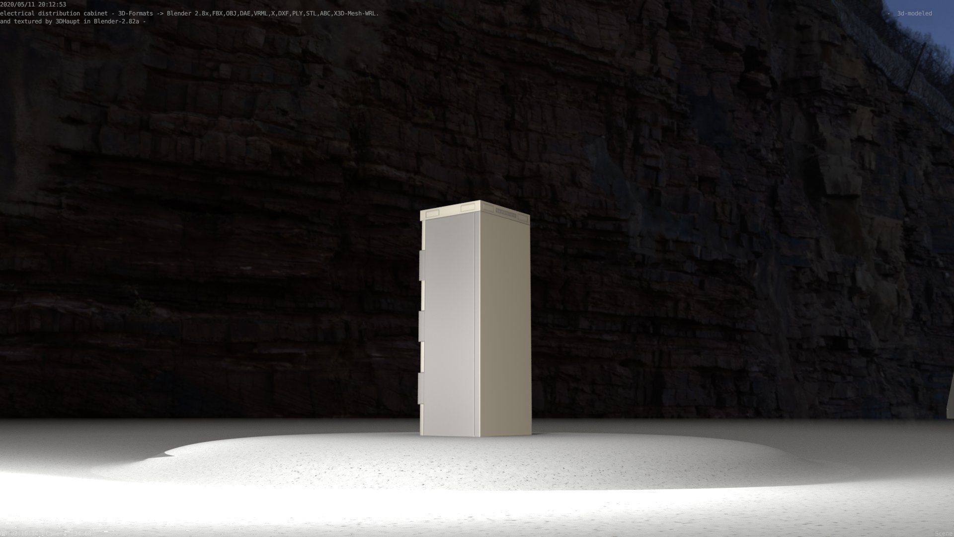 Electrical Distribution Cabinet 32 Low-poly 3D model_41