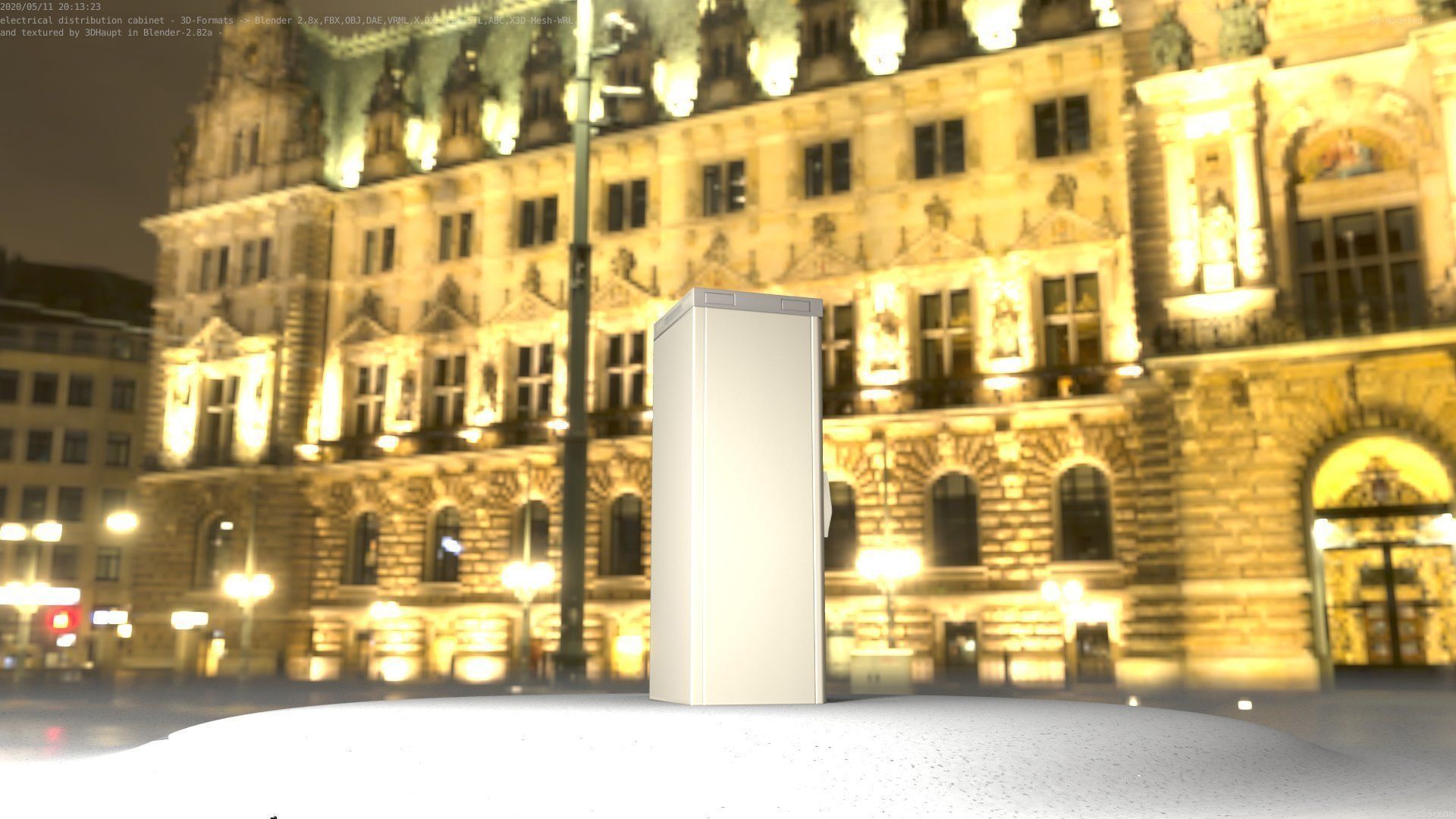 Electrical Distribution Cabinet 32 Low-poly 3D model_76