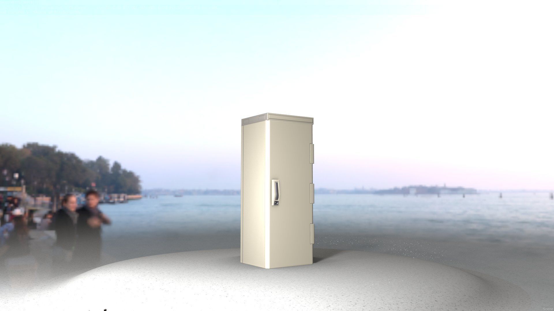 Electrical Distribution Cabinet 32 Low-poly 3D model_15