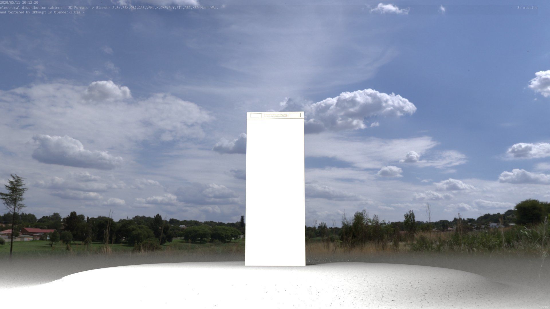 Electrical Distribution Cabinet 32 Low-poly 3D model_72