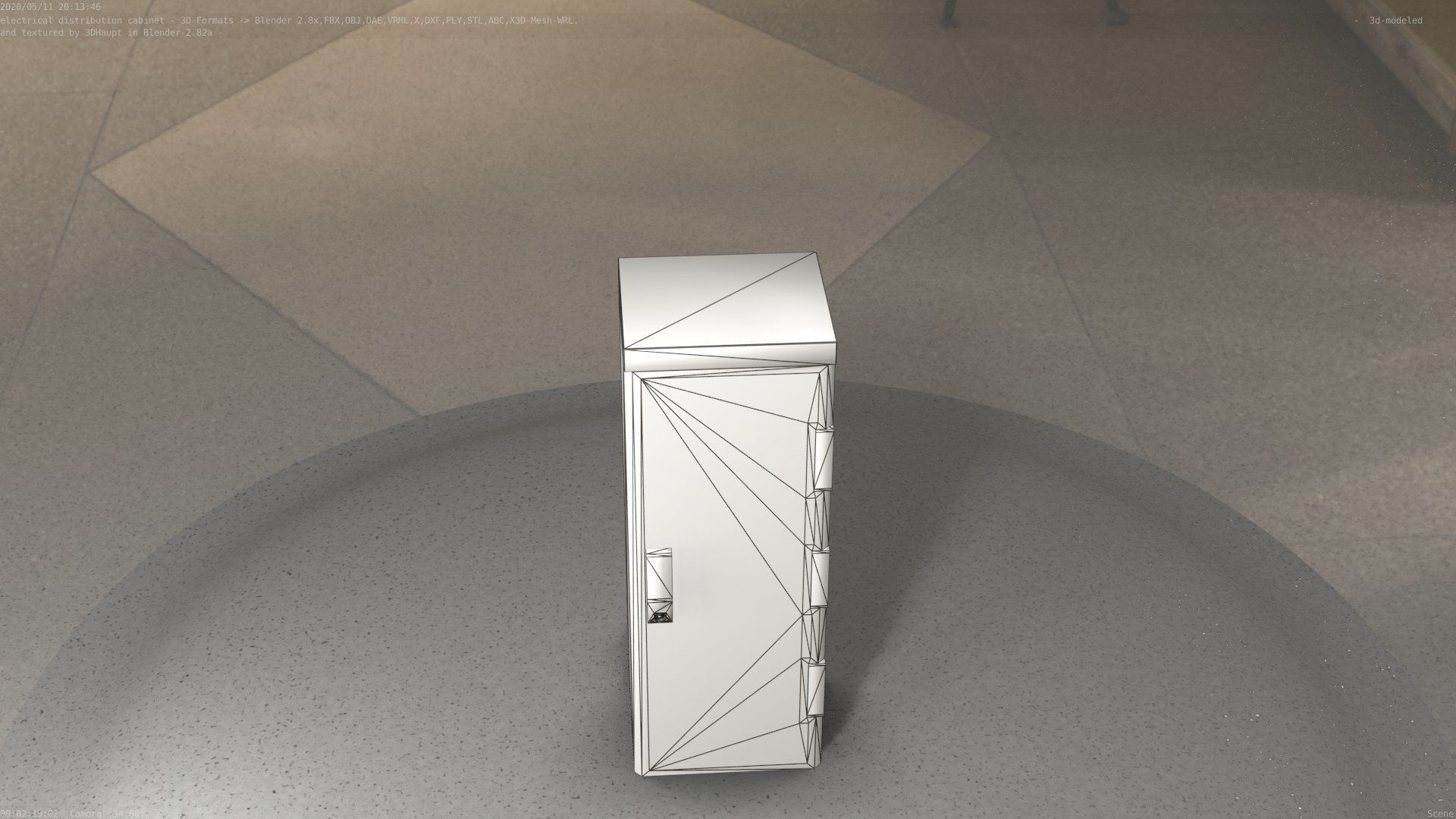 Electrical Distribution Cabinet 32 Low-poly 3D model_95