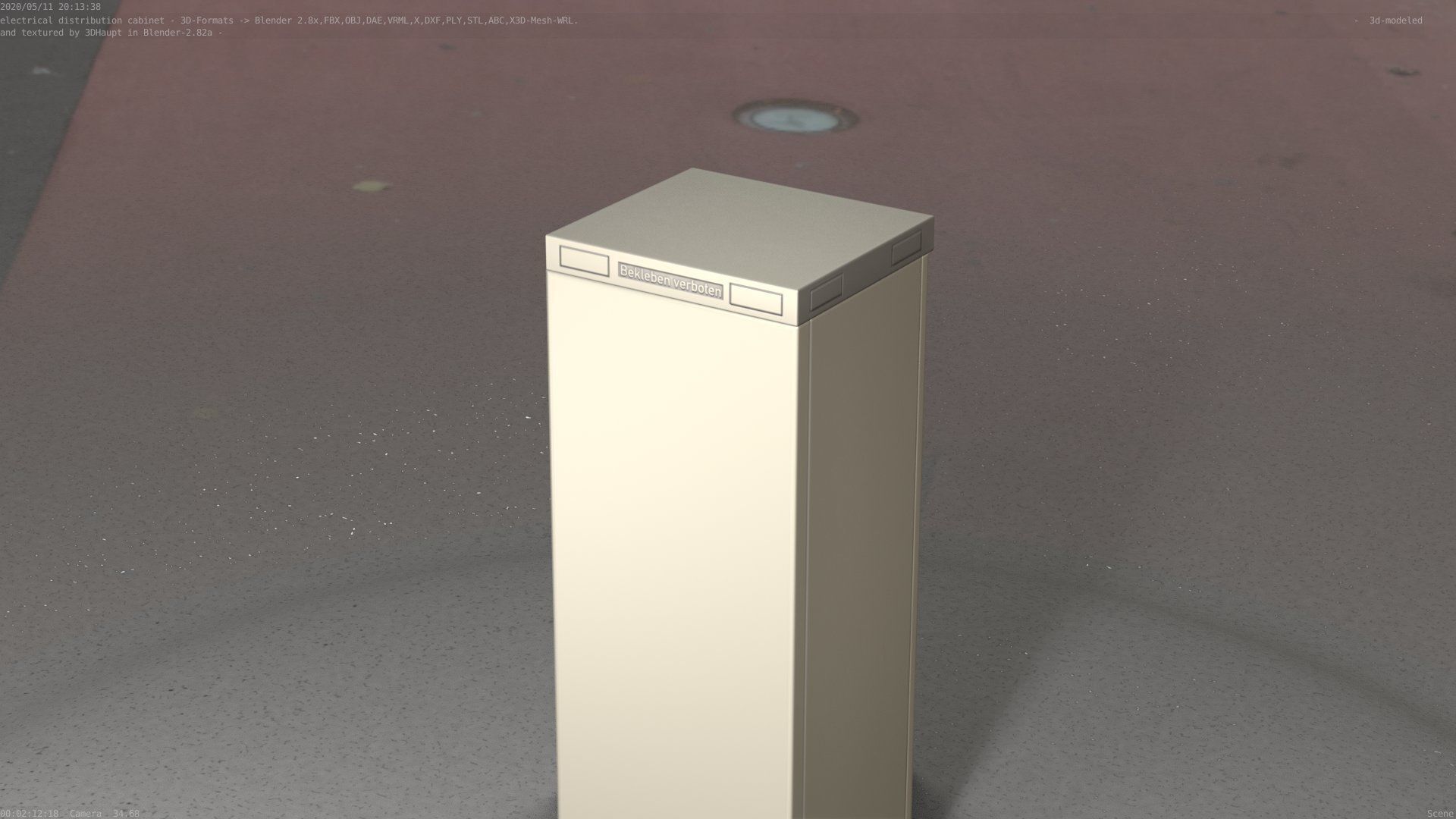 Electrical Distribution Cabinet 32 Low-poly 3D model_87