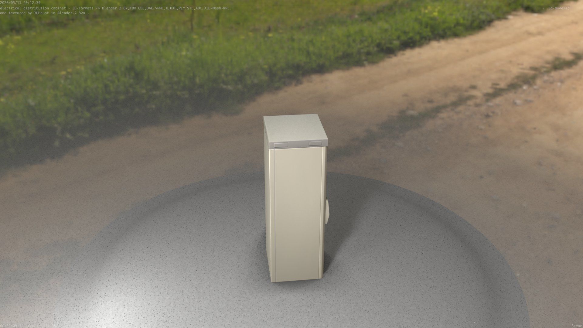 Electrical Distribution Cabinet 32 Low-poly 3D model_29