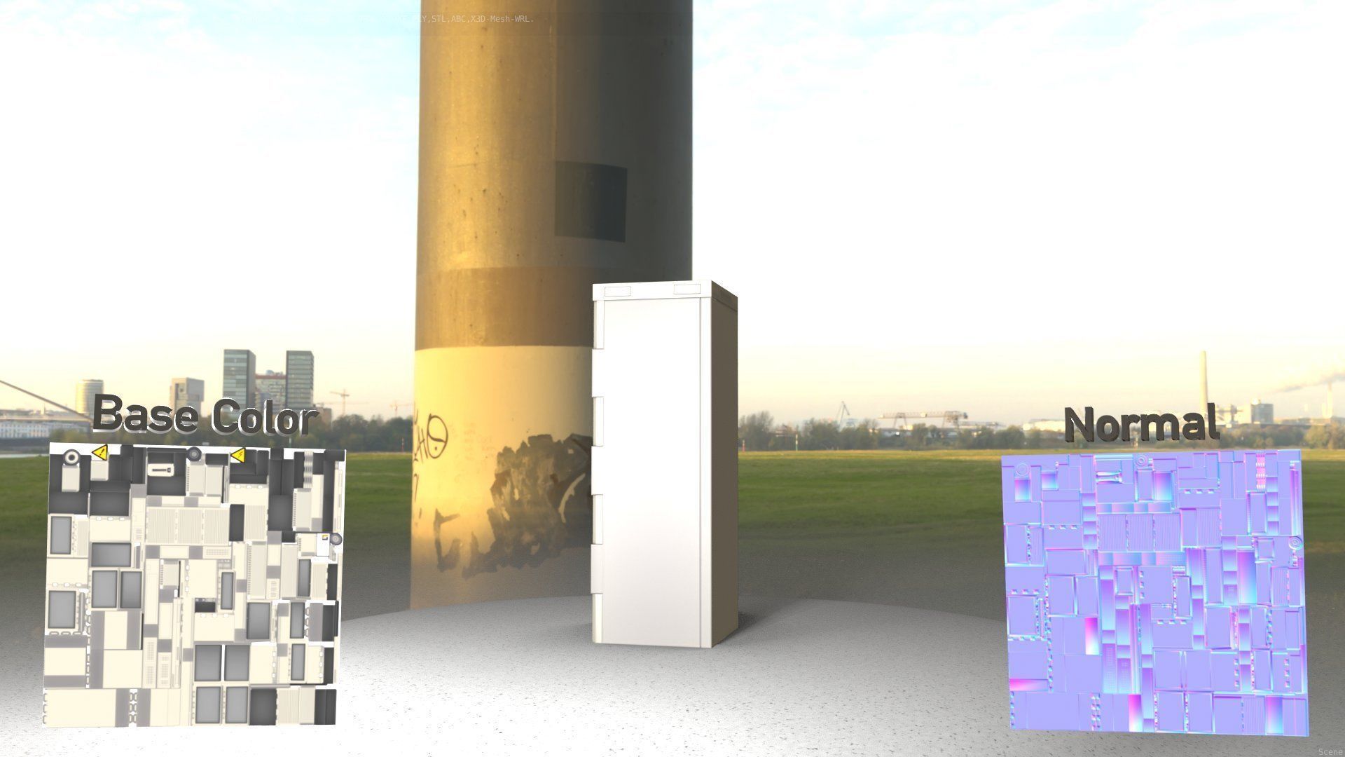 Electrical Distribution Cabinet 32 Low-poly 3D model_67