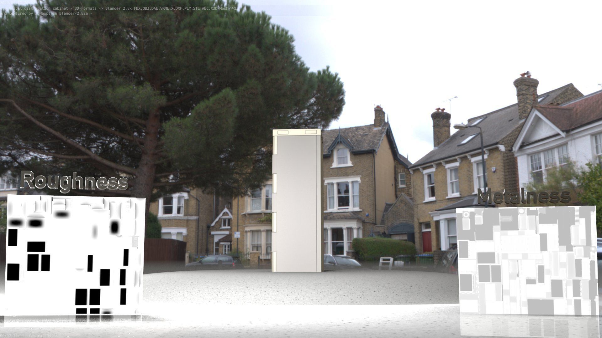 Electrical Distribution Cabinet 32 Low-poly 3D model_38