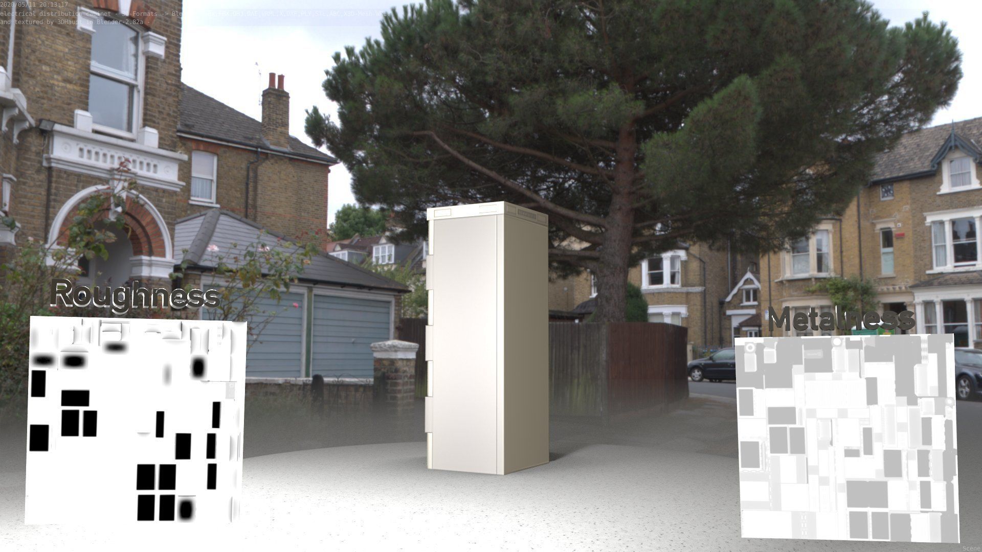 Electrical Distribution Cabinet 32 Low-poly 3D model_68