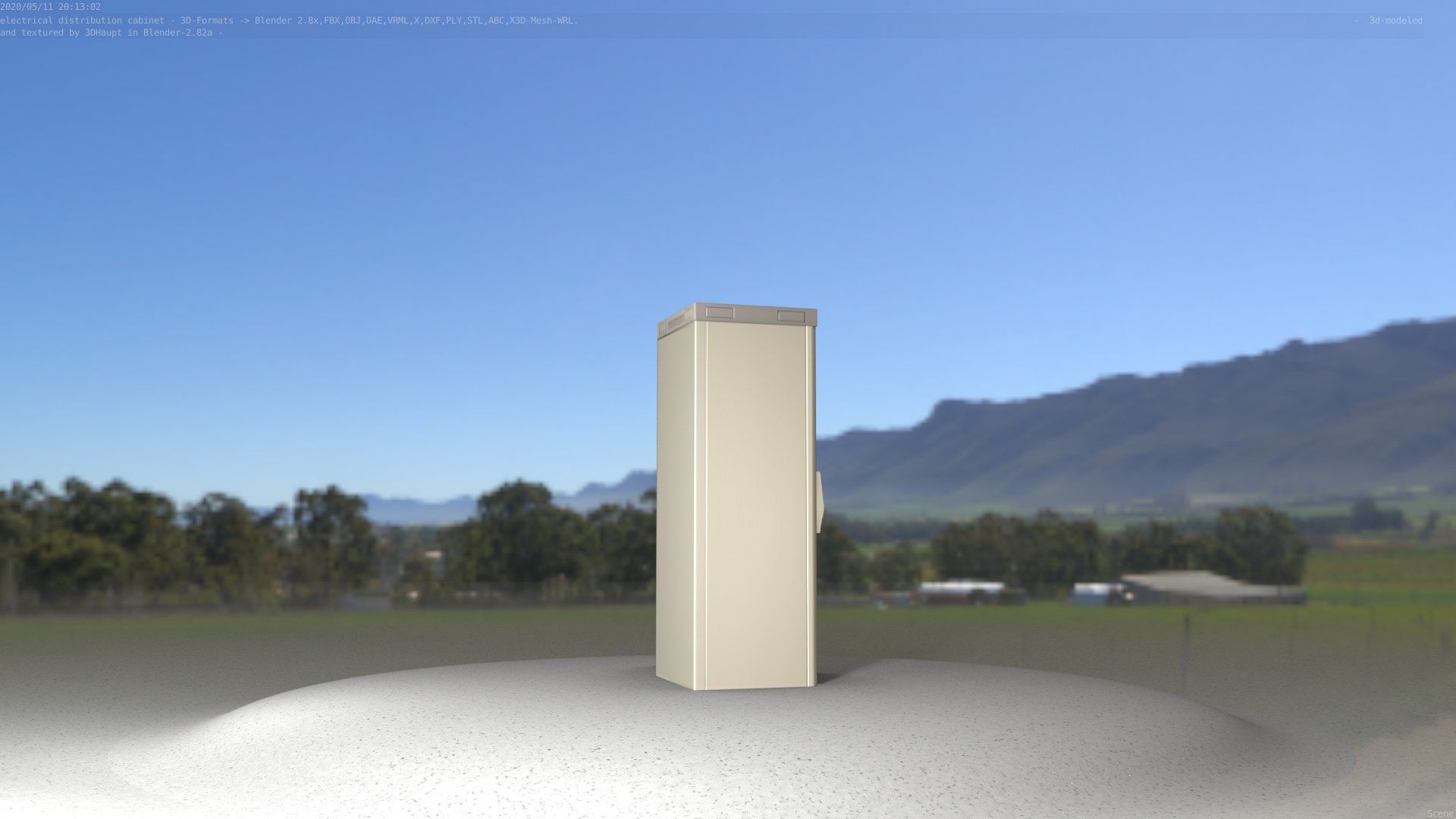 Electrical Distribution Cabinet 32 Low-poly 3D model_52