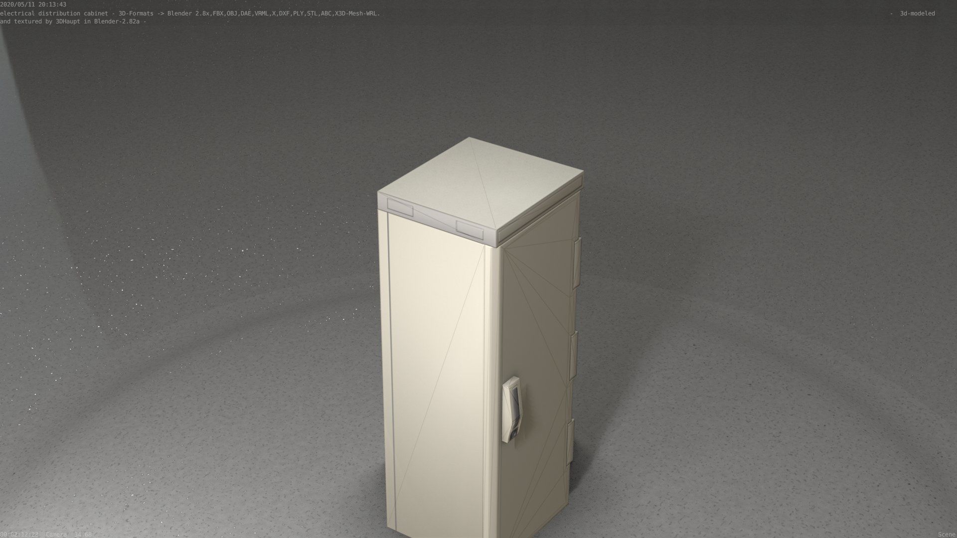 Electrical Distribution Cabinet 32 Low-poly 3D model_92