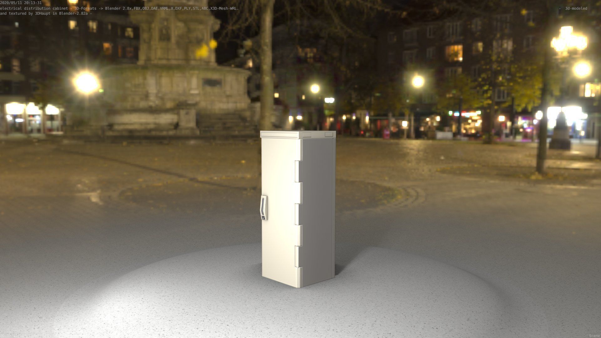 Electrical Distribution Cabinet 32 Low-poly 3D model_5