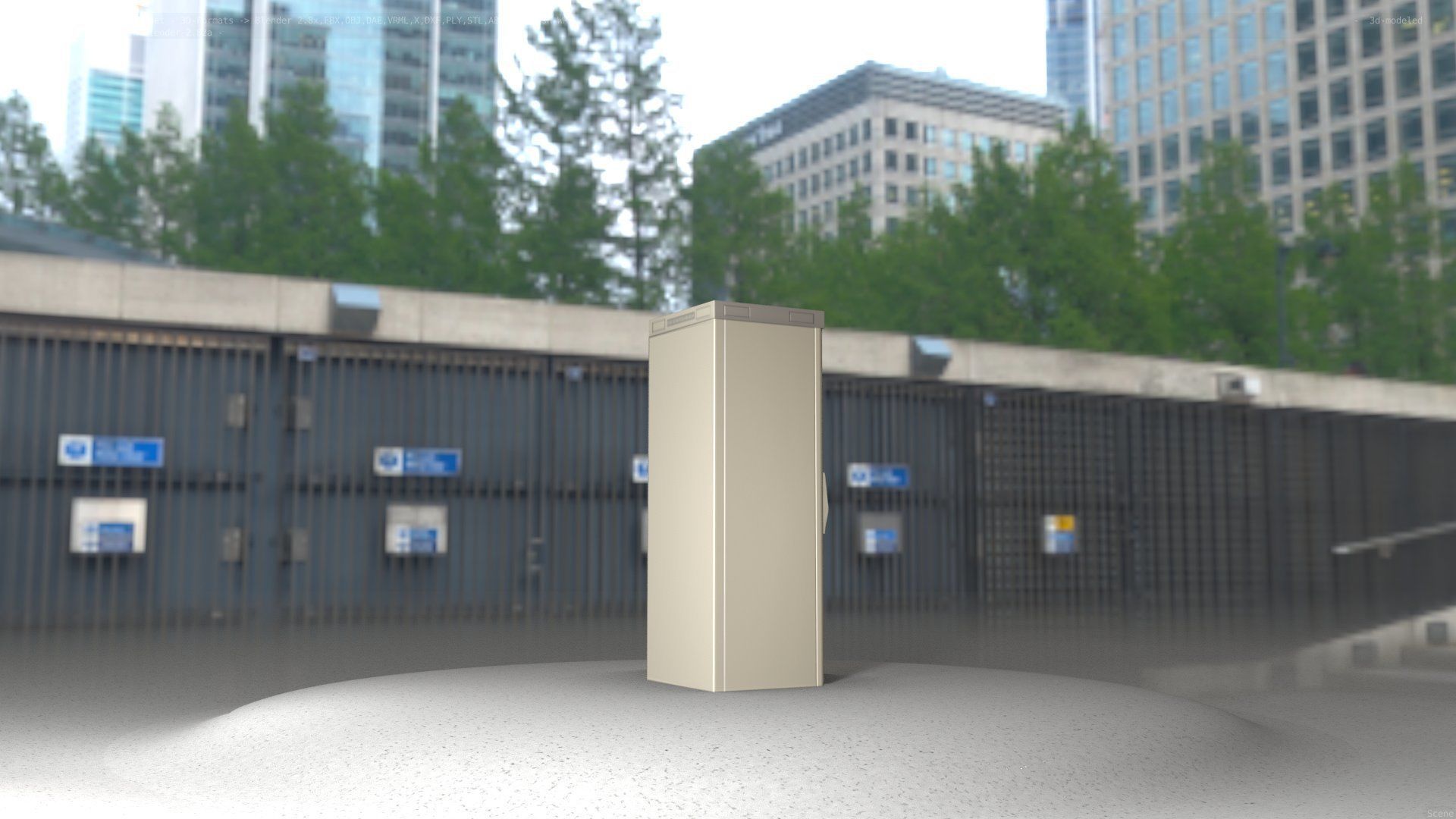 Electrical Distribution Cabinet 32 Low-poly 3D model_51