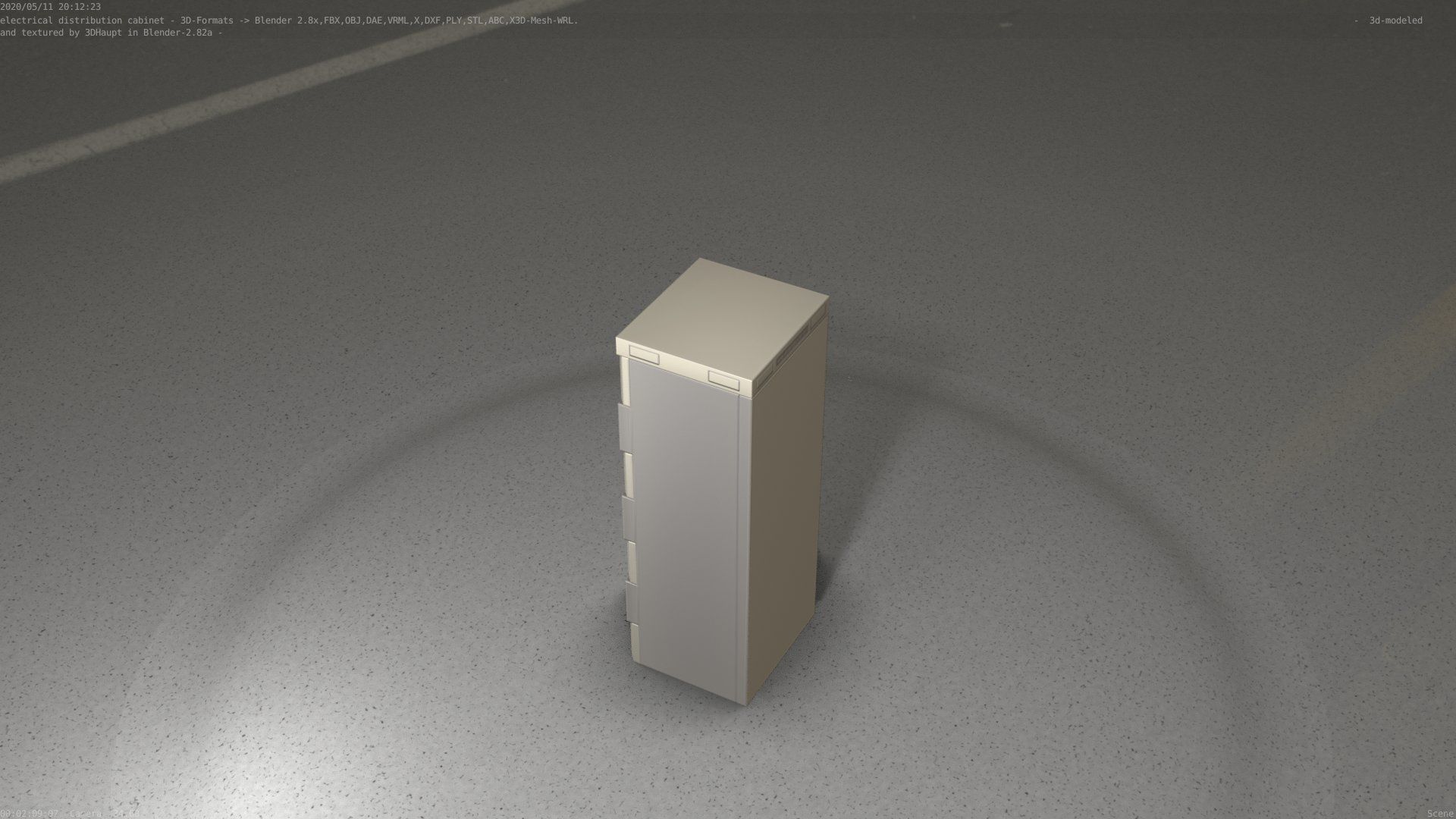 Electrical Distribution Cabinet 32 Low-poly 3D model_18