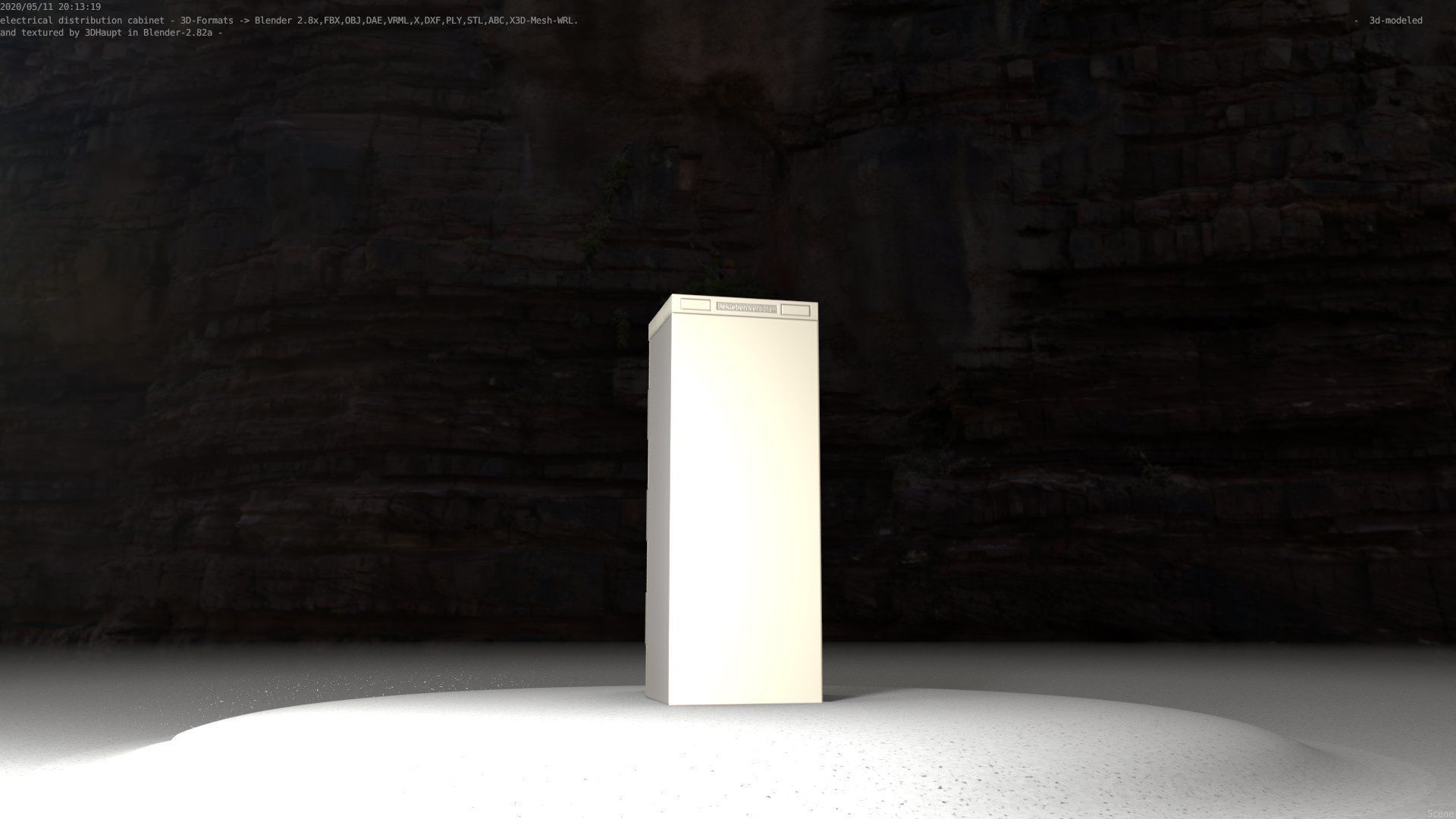 Electrical Distribution Cabinet 32 Low-poly 3D model_71