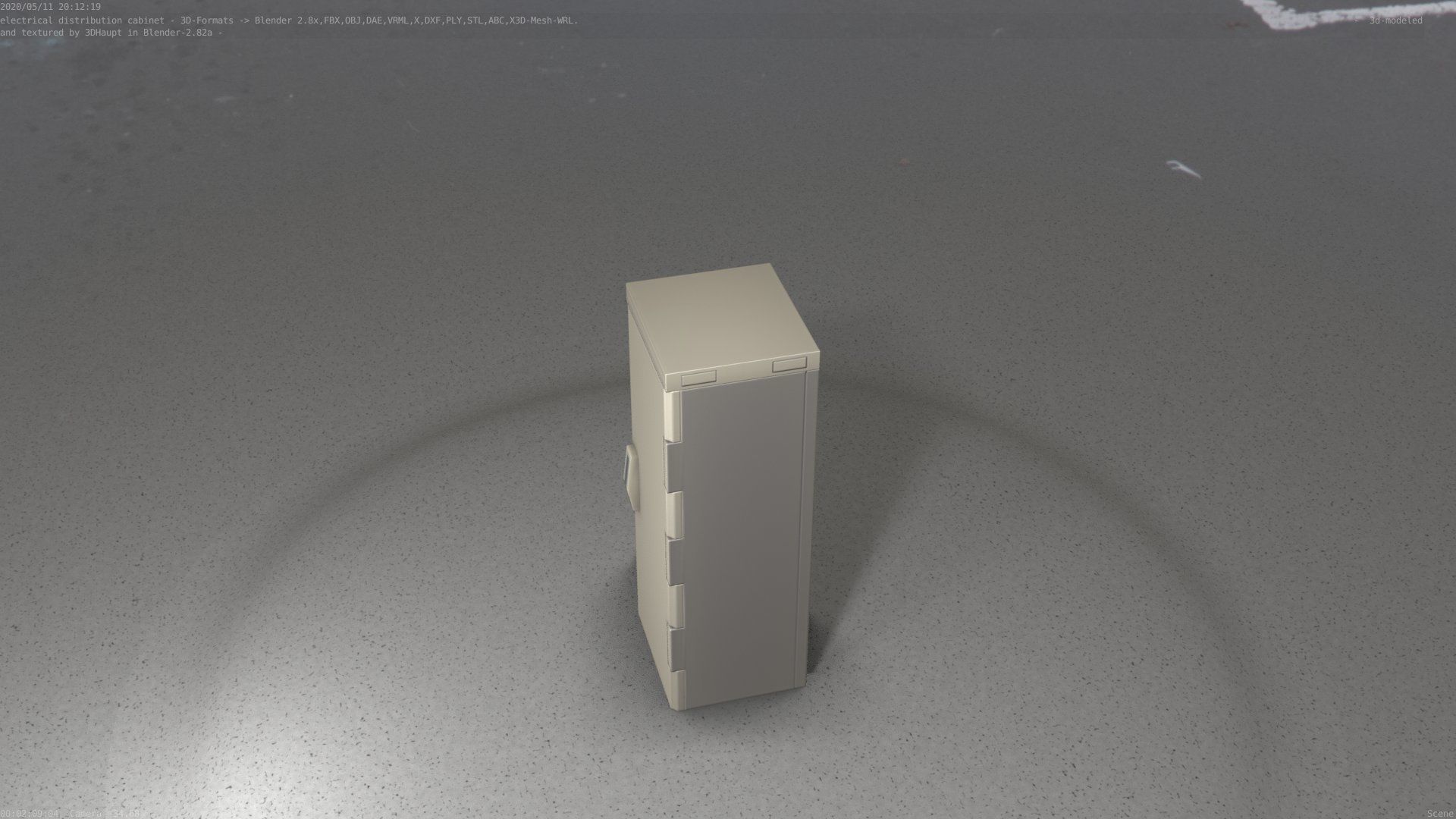 Electrical Distribution Cabinet 32 Low-poly 3D model_14