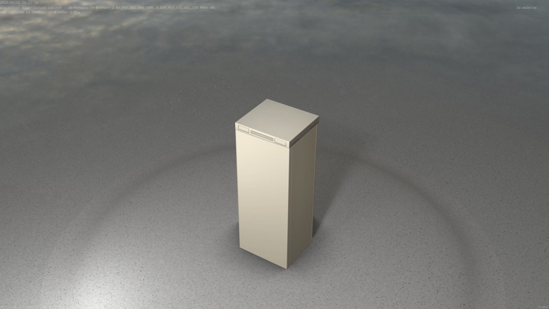 Electrical Distribution Cabinet 32 Low-poly 3D model_25