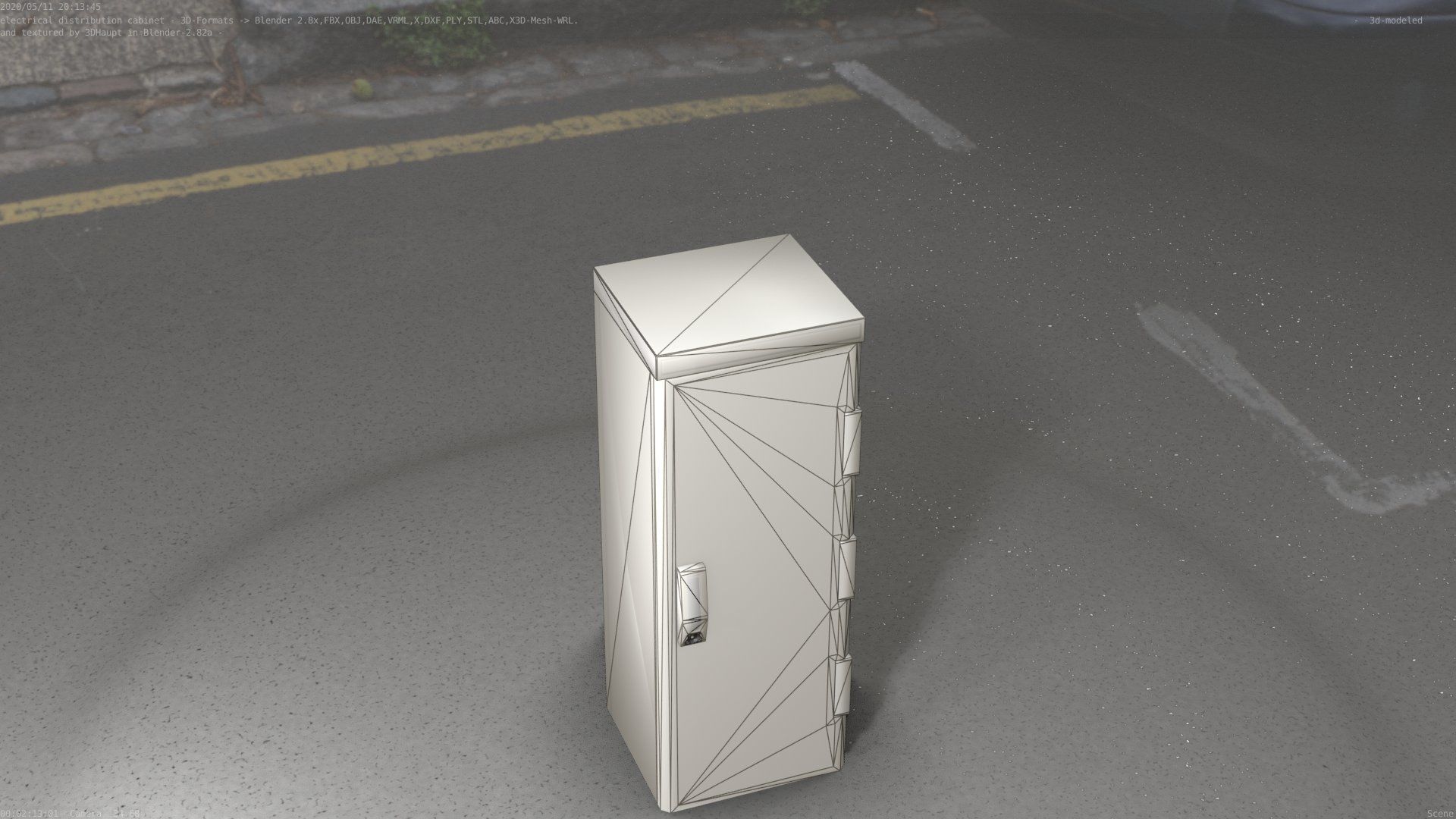 Electrical Distribution Cabinet 32 Low-poly 3D model_94