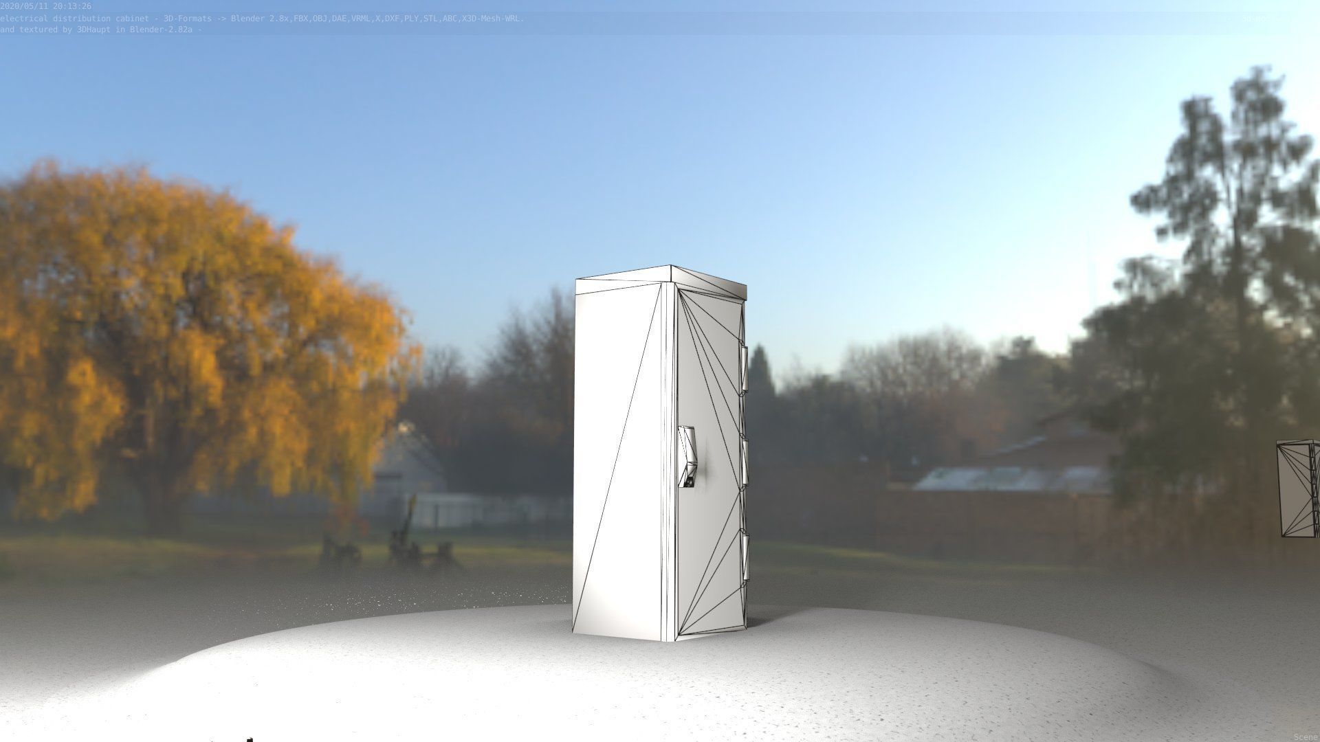 Electrical Distribution Cabinet 32 Low-poly 3D model_79