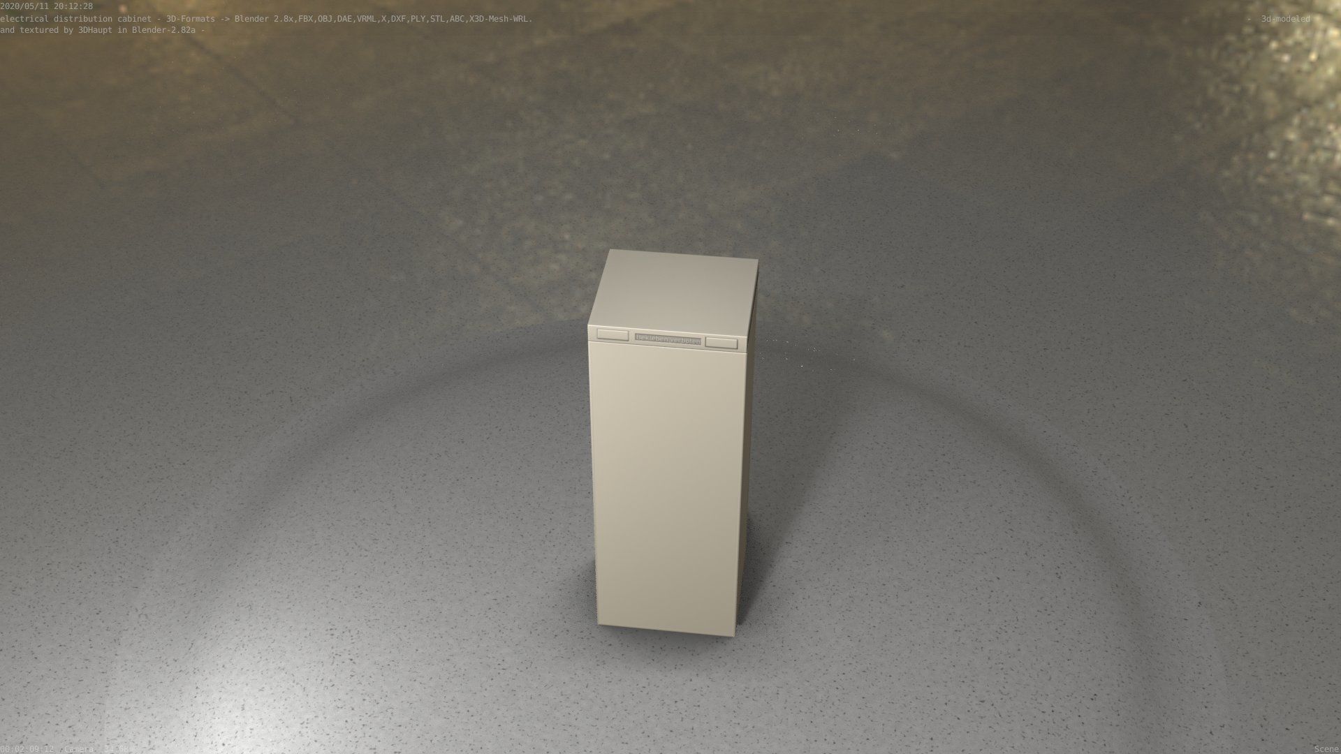 Electrical Distribution Cabinet 32 Low-poly 3D model_23