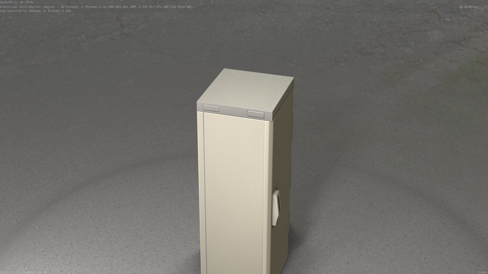 Electrical Distribution Cabinet 32 Low-poly 3D model_91