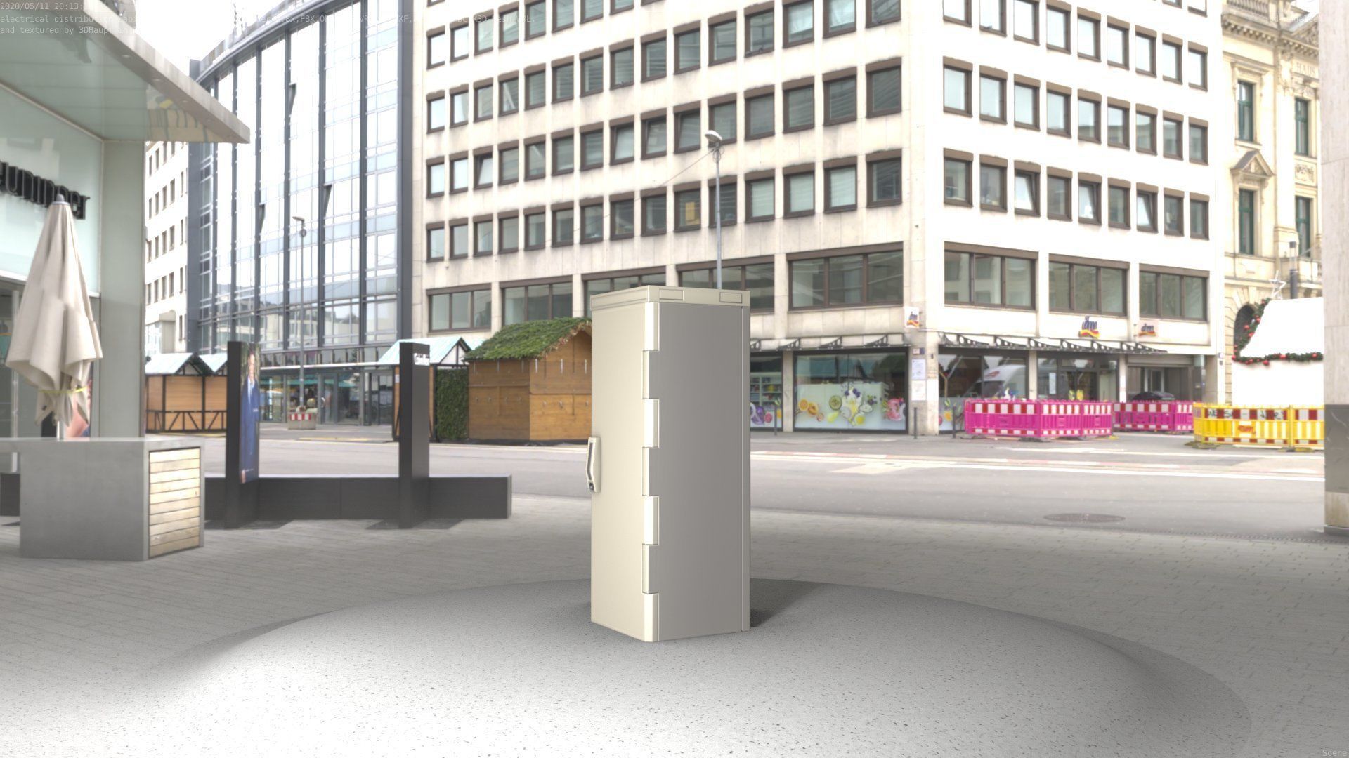 Electrical Distribution Cabinet 32 Low-poly 3D model_64