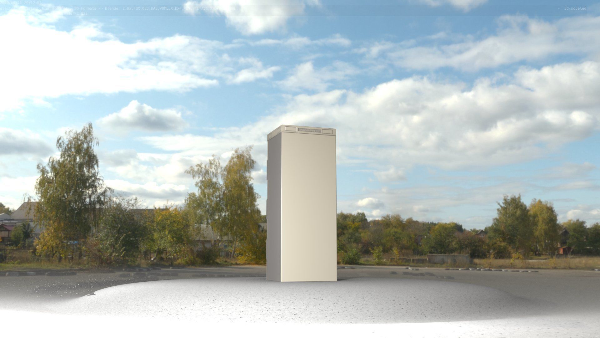 Electrical Distribution Cabinet 32 Low-poly 3D model_44