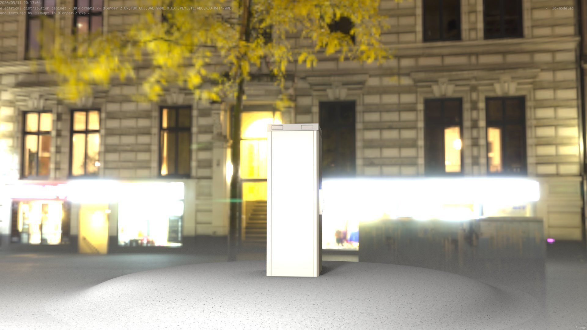 Electrical Distribution Cabinet 32 Low-poly 3D model_54