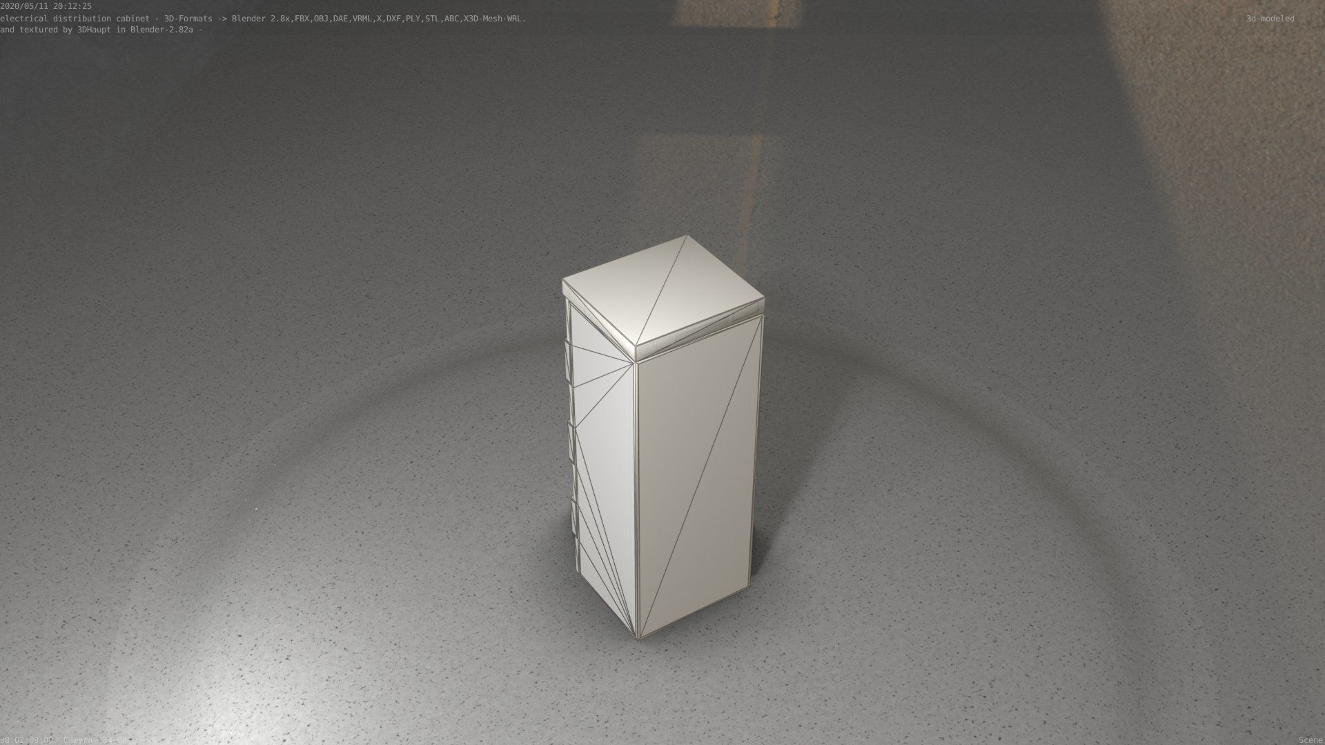 Electrical Distribution Cabinet 32 Low-poly 3D model_20