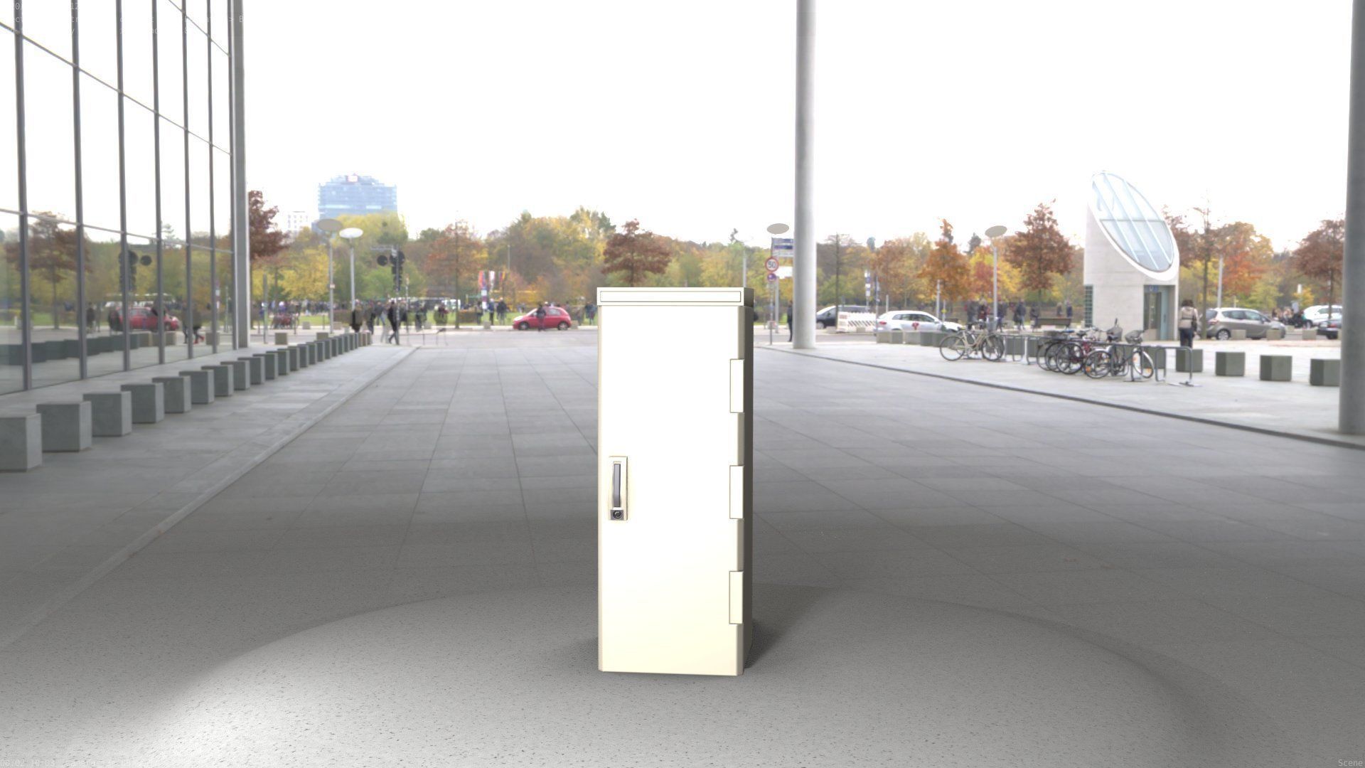 Electrical Distribution Cabinet 32 Low-poly 3D model_8