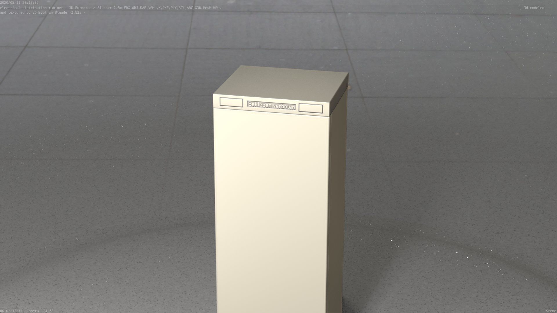 Electrical Distribution Cabinet 32 Low-poly 3D model_86