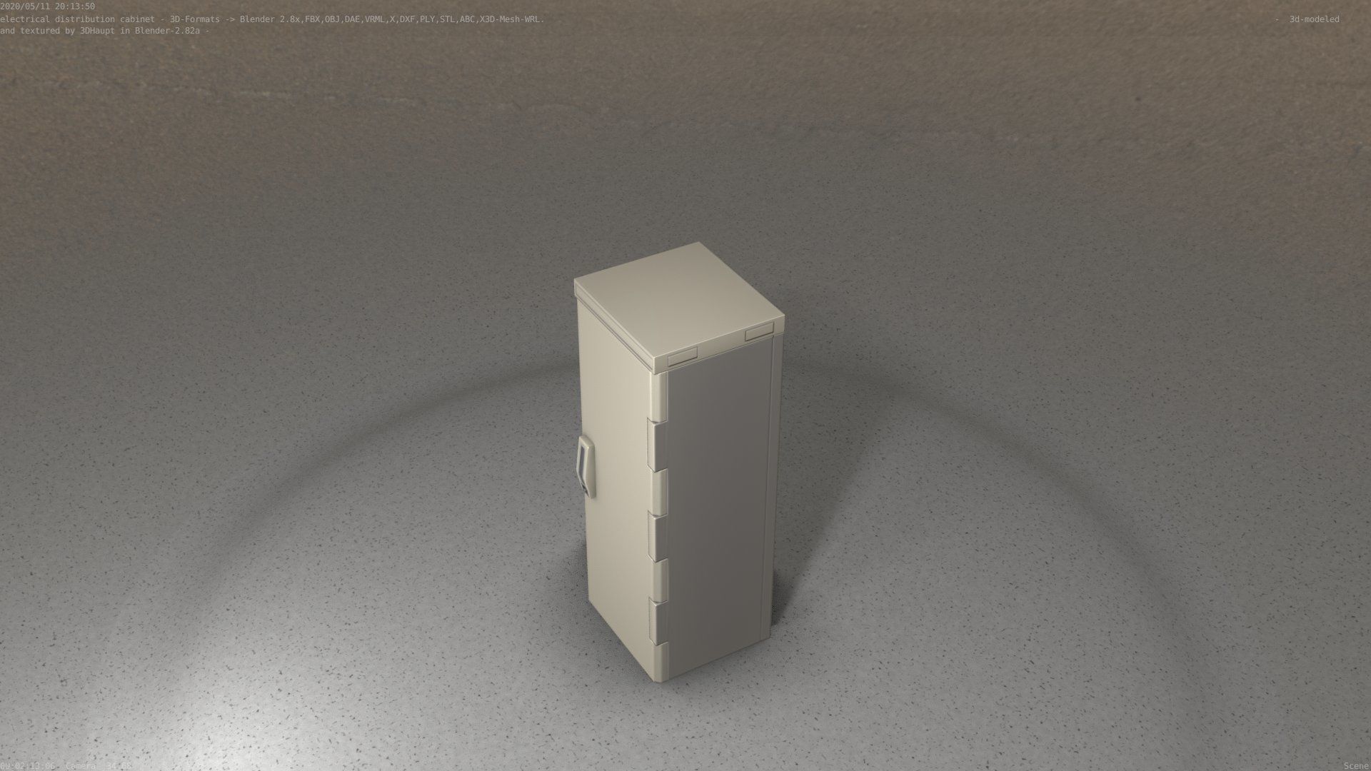 Electrical Distribution Cabinet 32 Low-poly 3D model_99