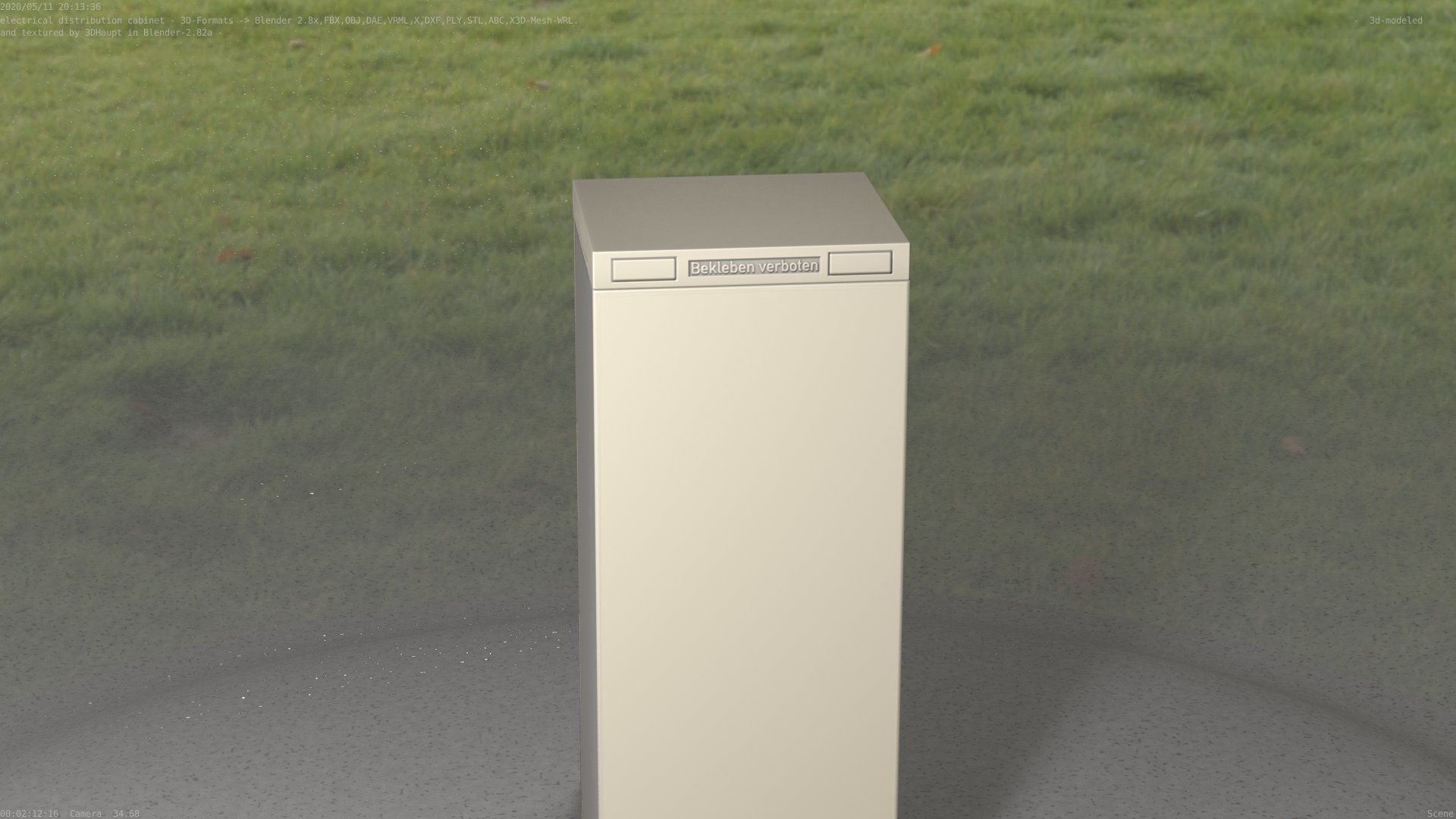 Electrical Distribution Cabinet 32 Low-poly 3D model_85