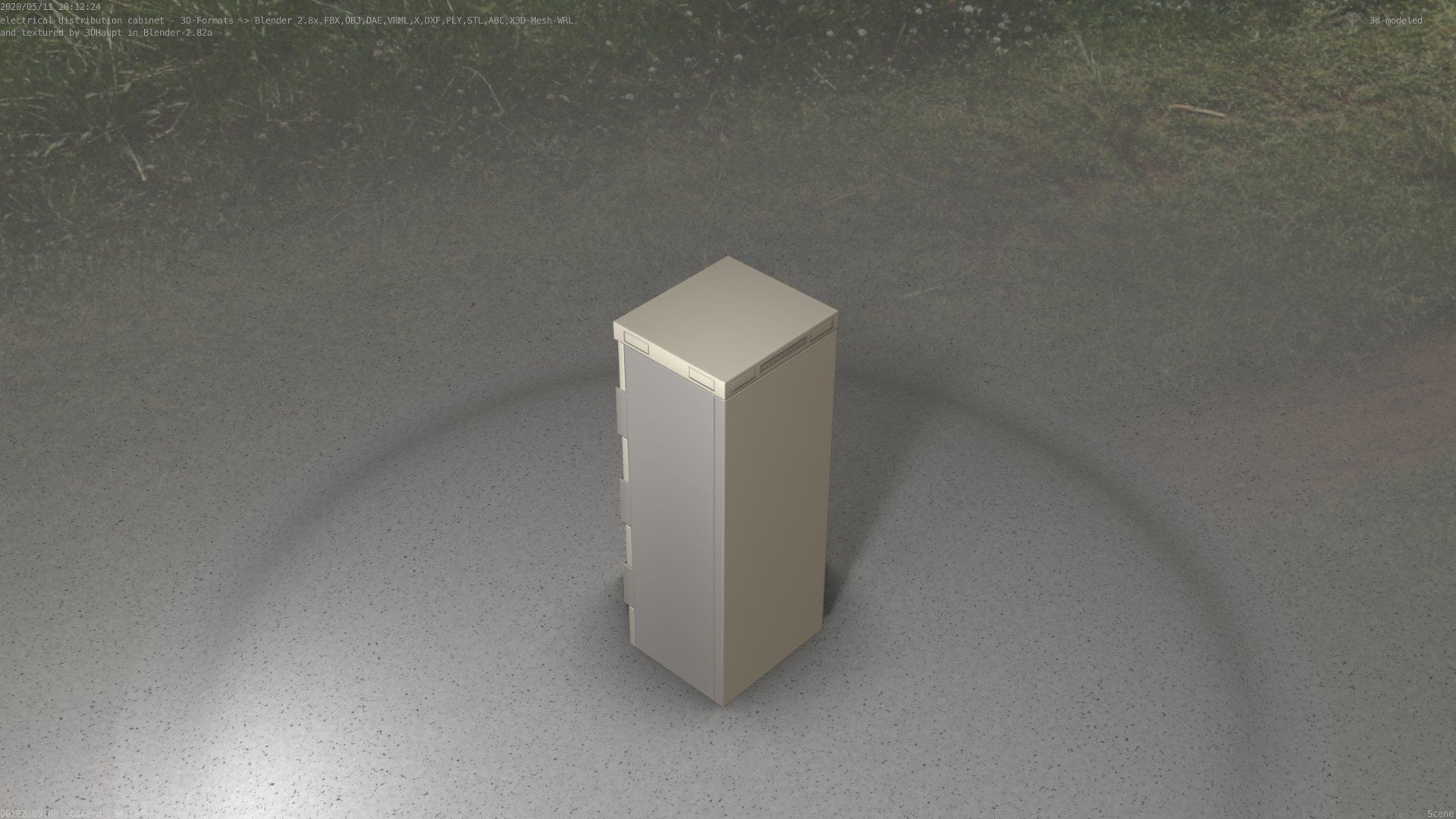 Electrical Distribution Cabinet 32 Low-poly 3D model_19