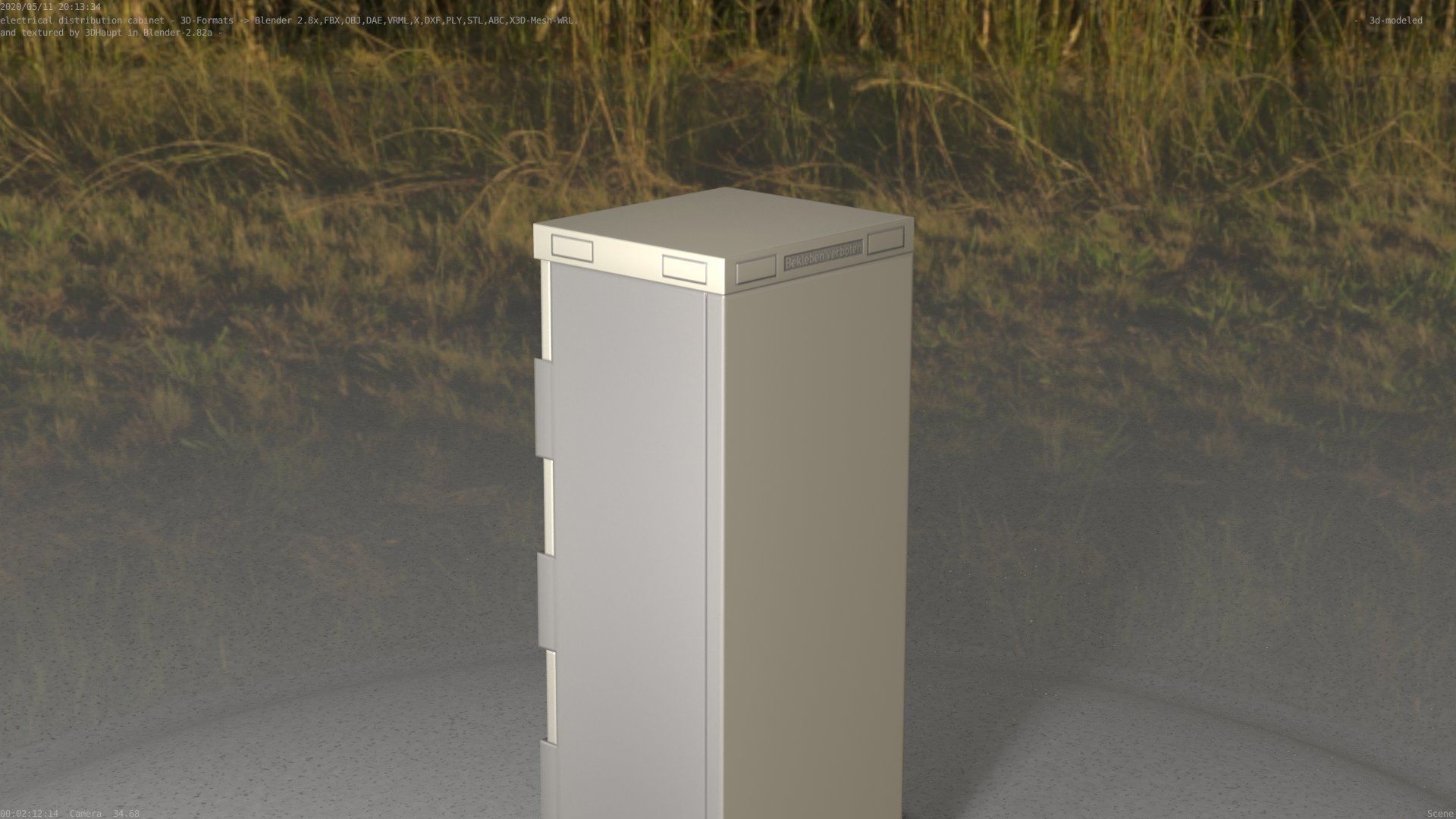 Electrical Distribution Cabinet 32 Low-poly 3D model_83