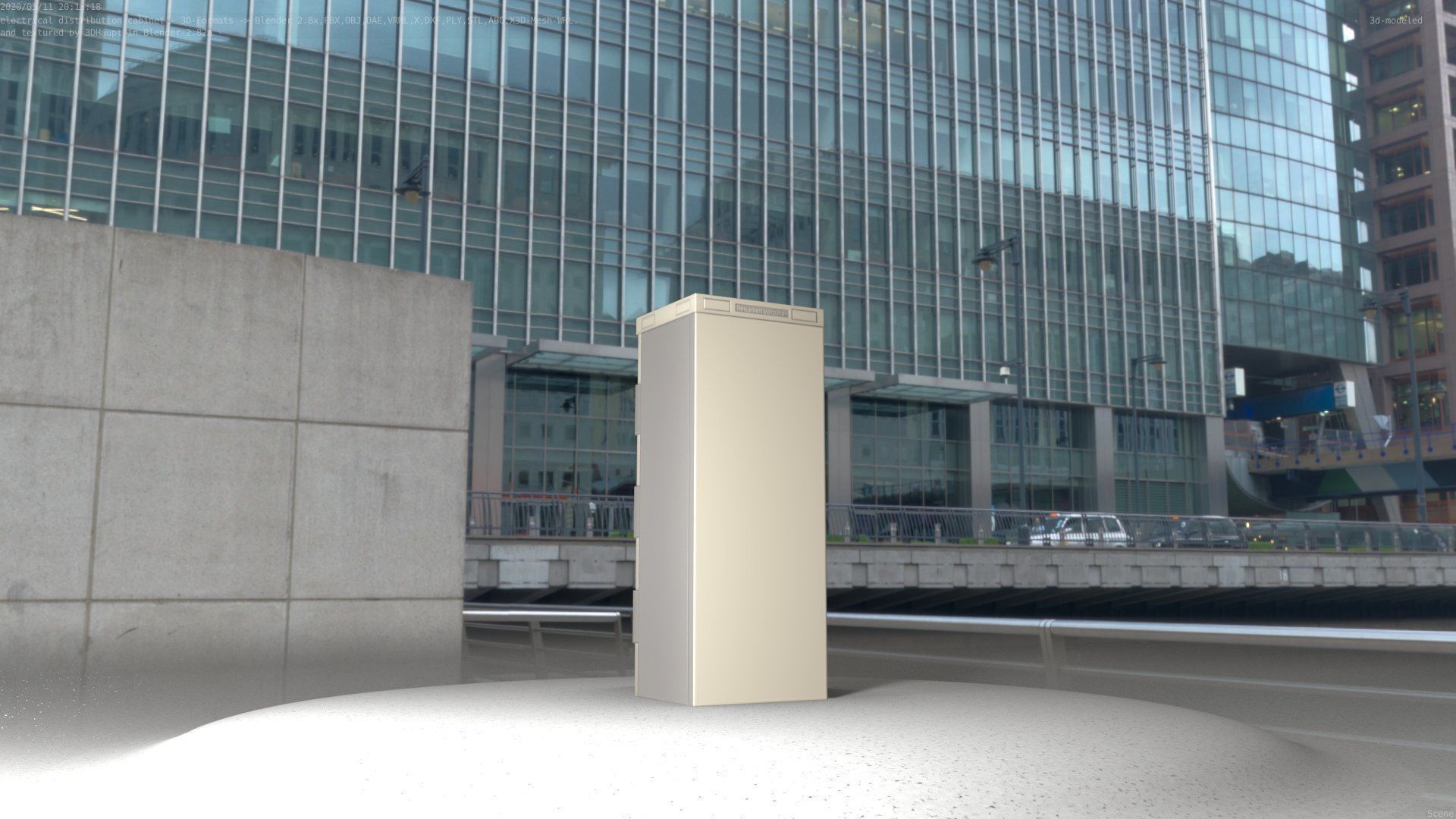 Electrical Distribution Cabinet 32 Low-poly 3D model_70