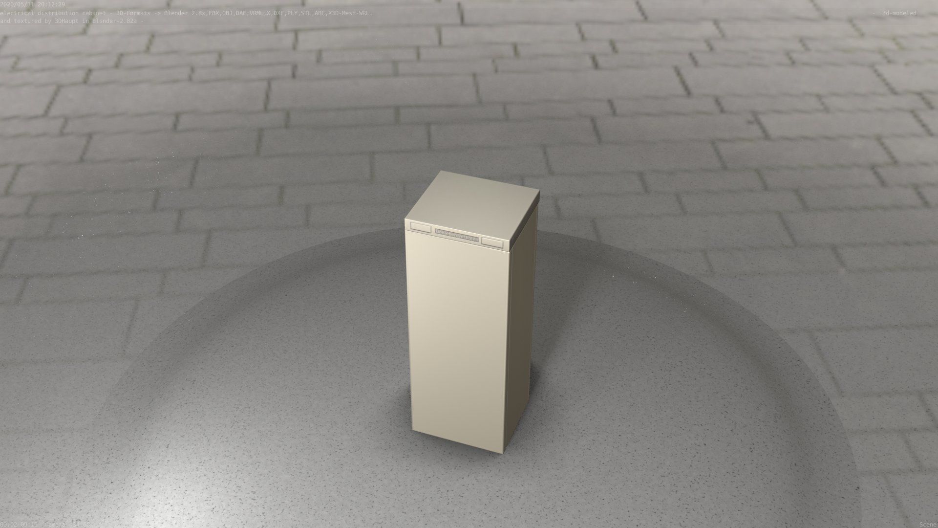 Electrical Distribution Cabinet 32 Low-poly 3D model_24