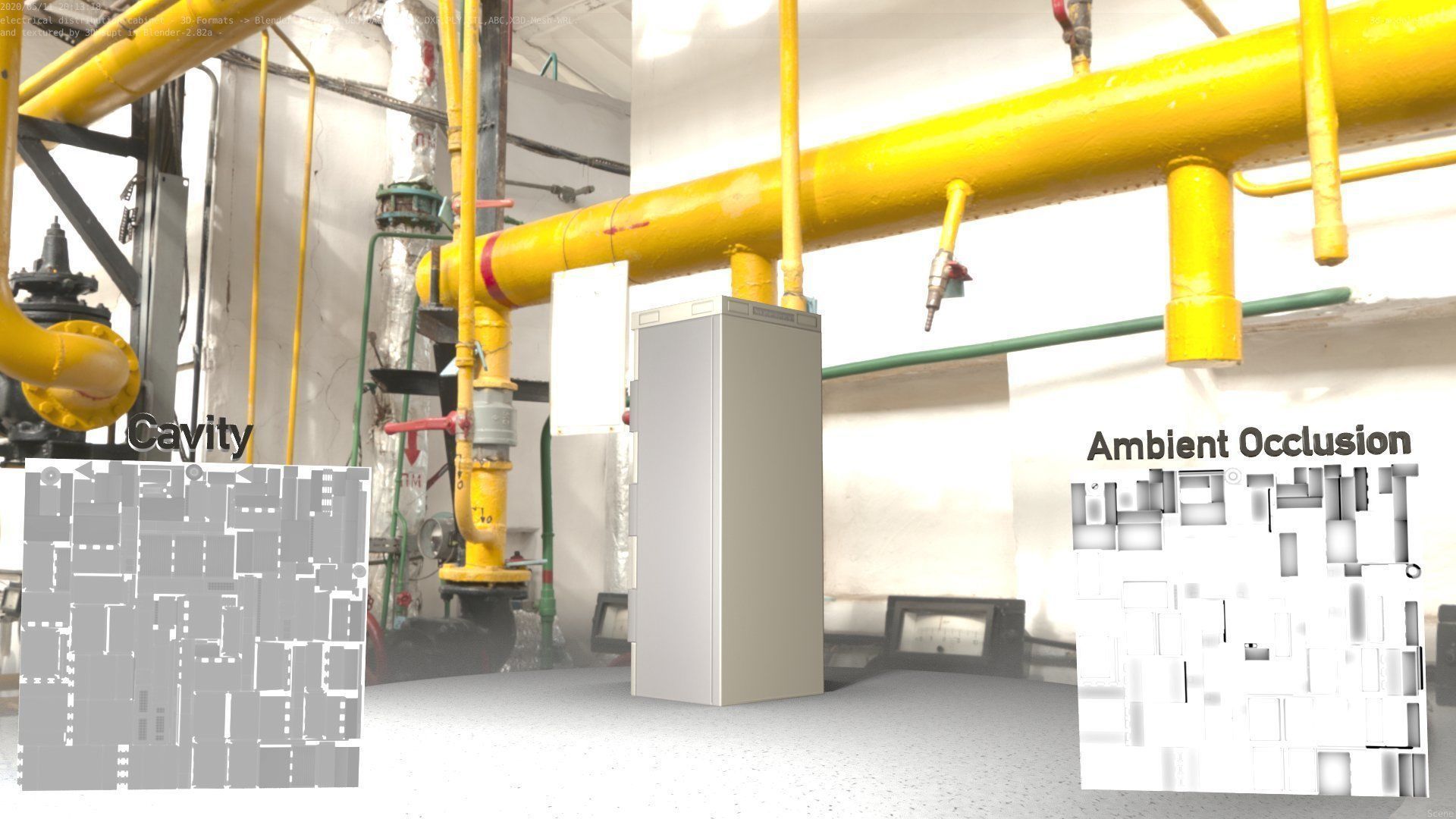 Electrical Distribution Cabinet 32 Low-poly 3D model_69