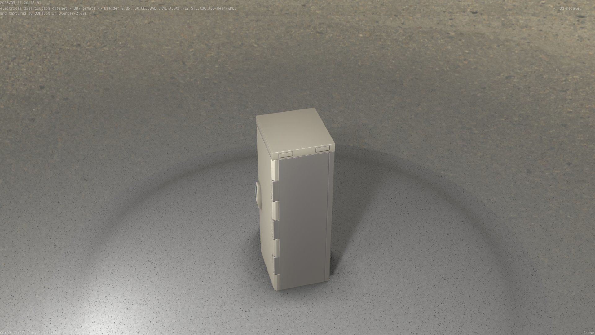 Electrical Distribution Cabinet 32 Low-poly 3D model_100