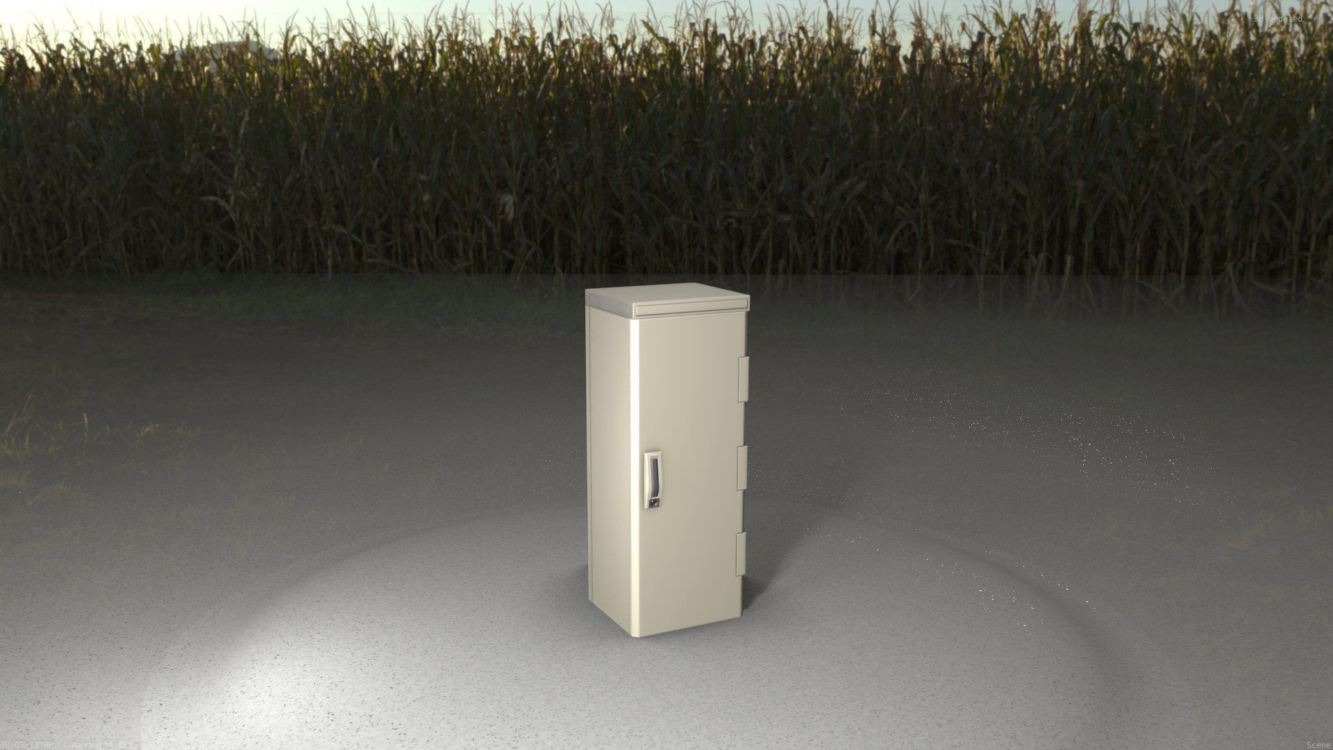Electrical Distribution Cabinet 32 Low-poly 3D model_35