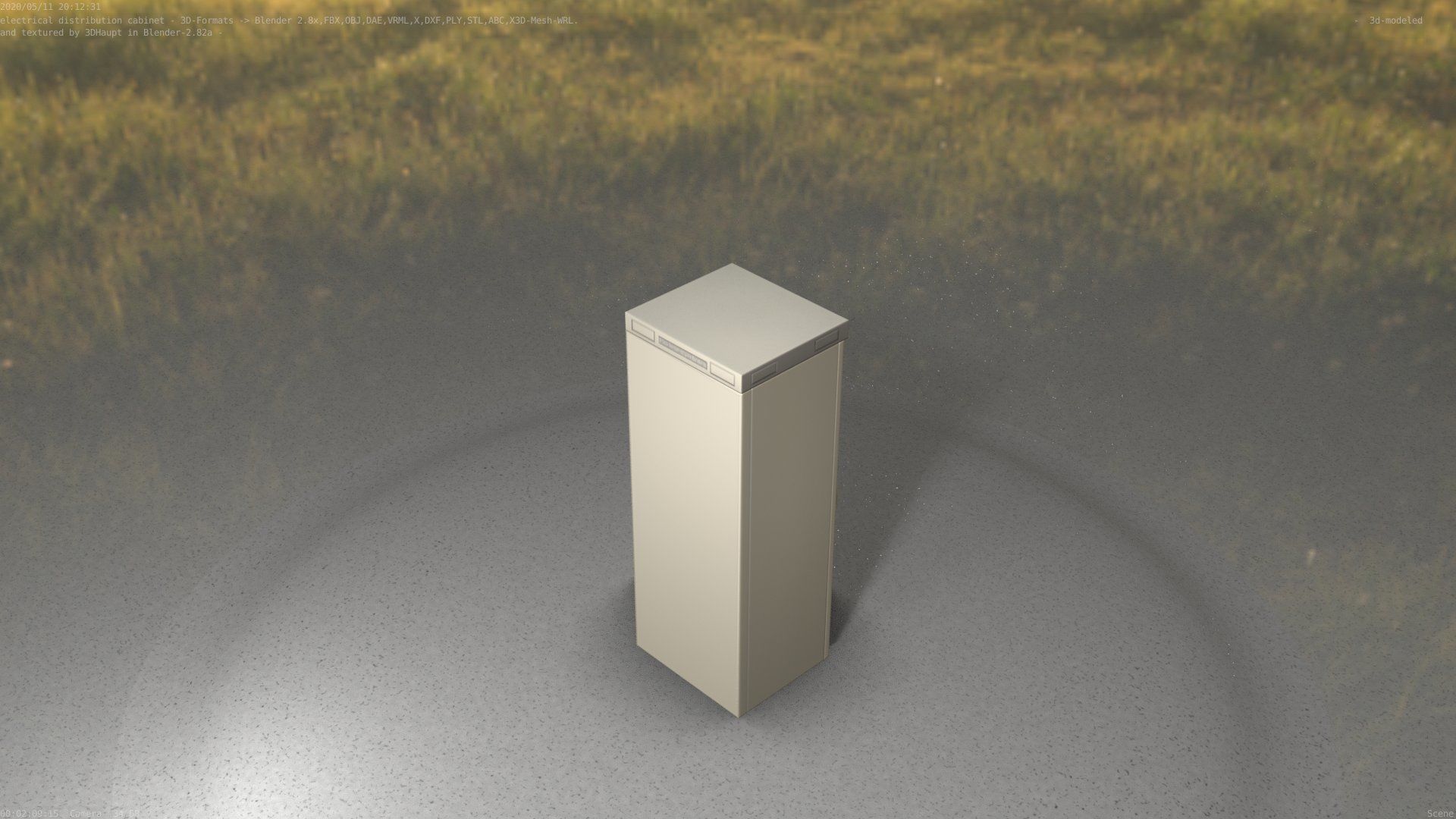 Electrical Distribution Cabinet 32 Low-poly 3D model_26