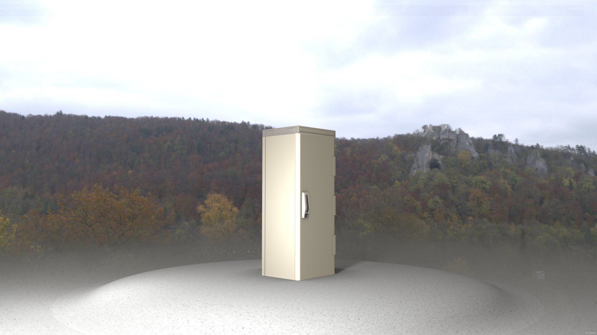 Electrical Distribution Cabinet 32 Low-poly 3D model_57