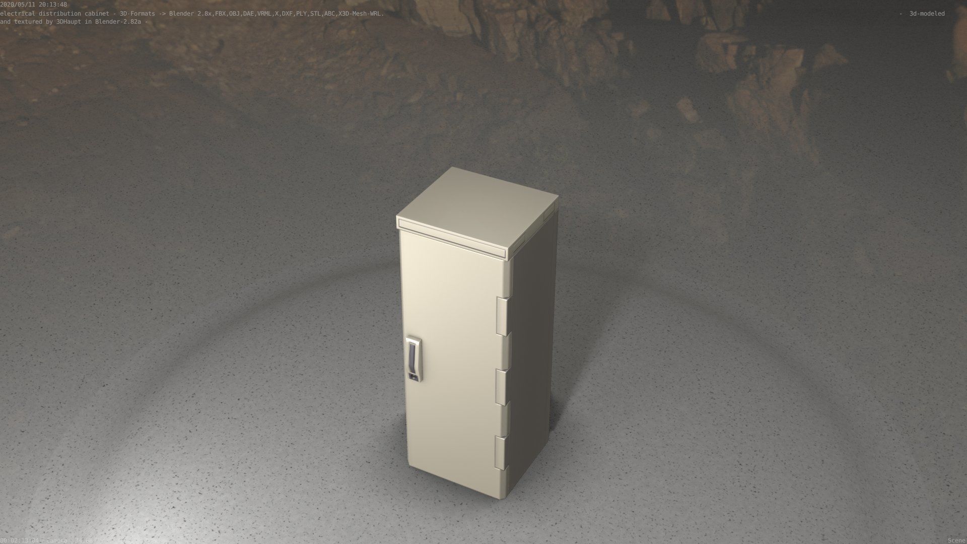 Electrical Distribution Cabinet 32 Low-poly 3D model_97