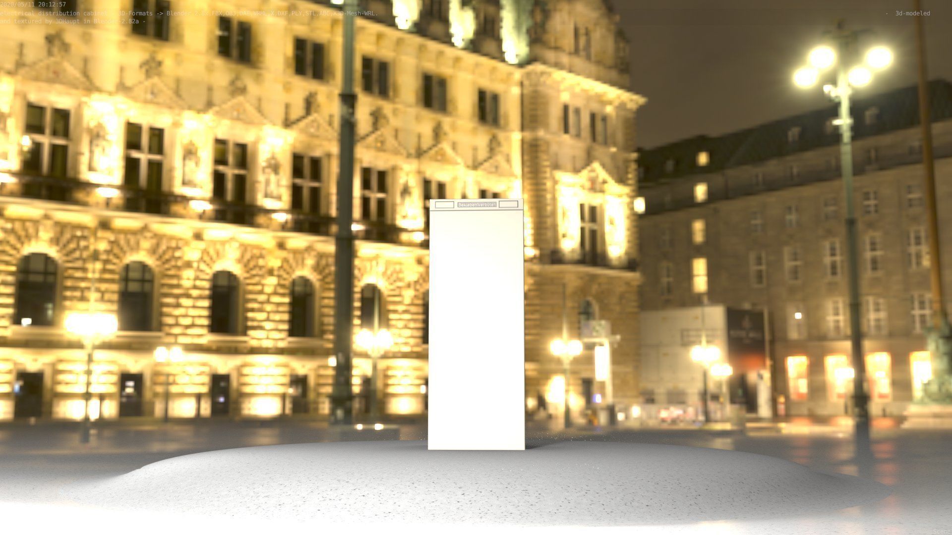 Electrical Distribution Cabinet 32 Low-poly 3D model_46