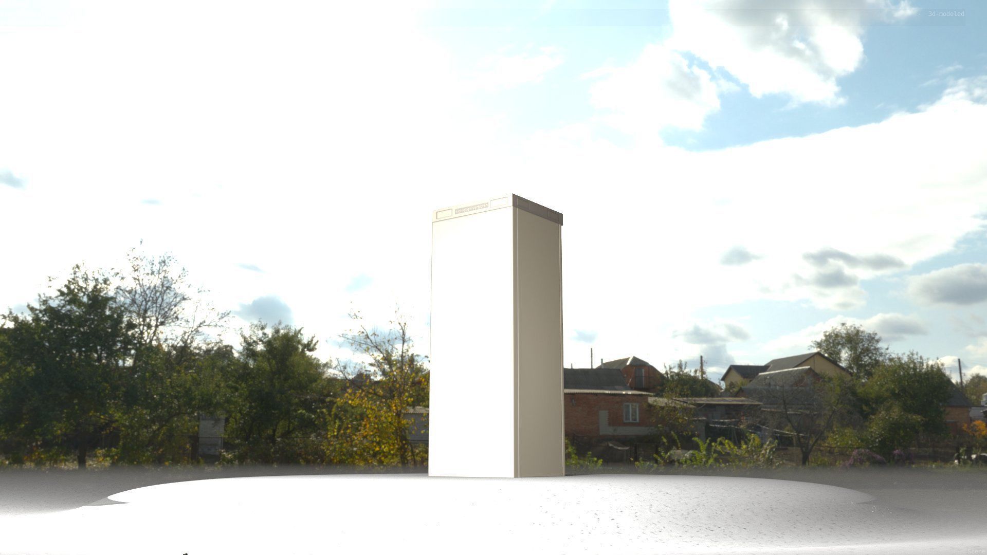 Electrical Distribution Cabinet 32 Low-poly 3D model_74