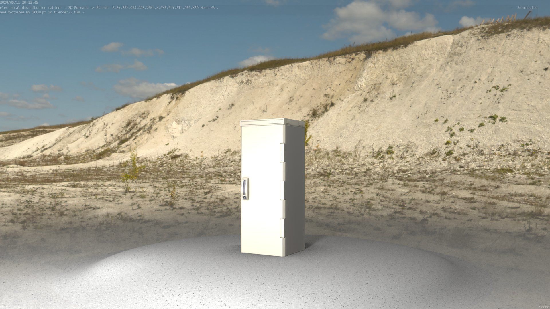 Electrical Distribution Cabinet 32 Low-poly 3D model_10