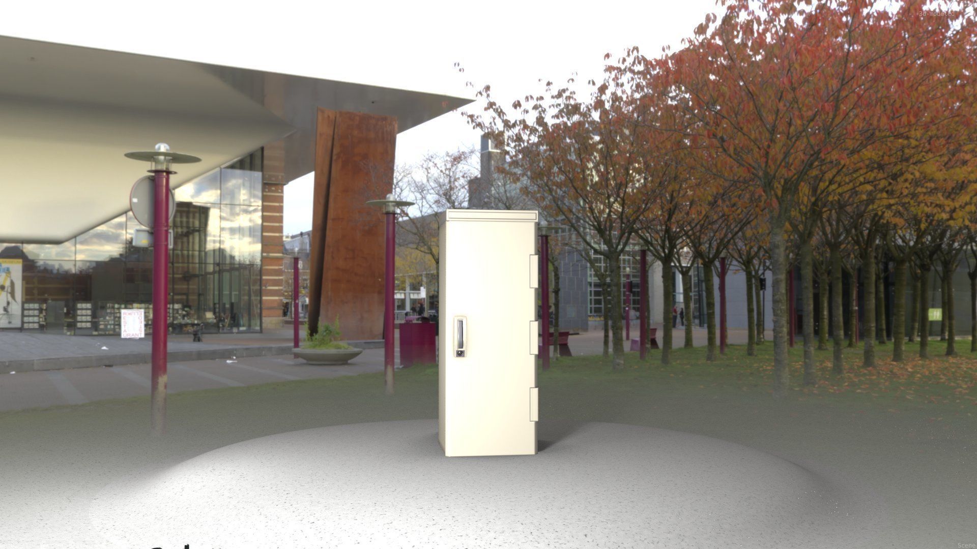 Electrical Distribution Cabinet 32 Low-poly 3D model_59