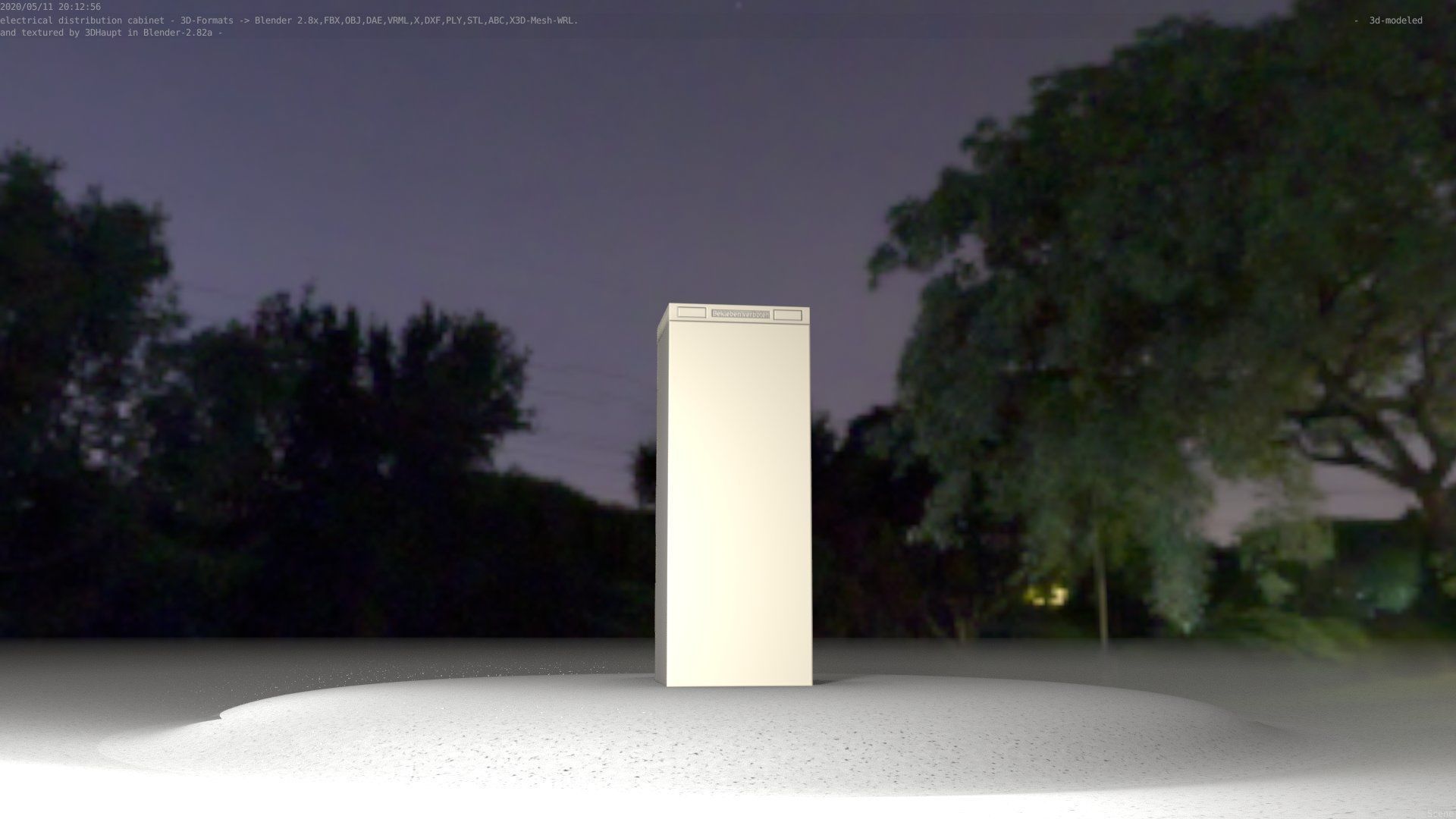 Electrical Distribution Cabinet 32 Low-poly 3D model_45